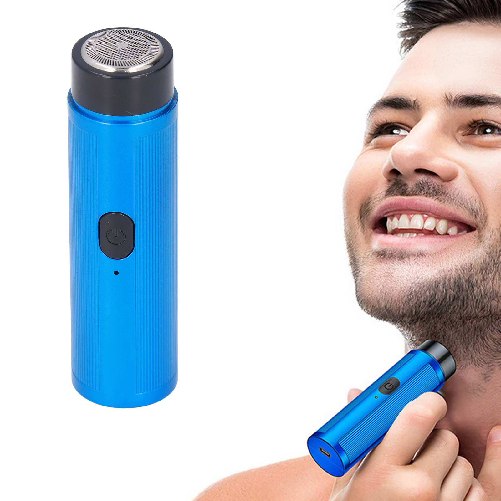 Wiederaufladbarer, Tragbarer Mini-elektrorasierer 028 (blau)