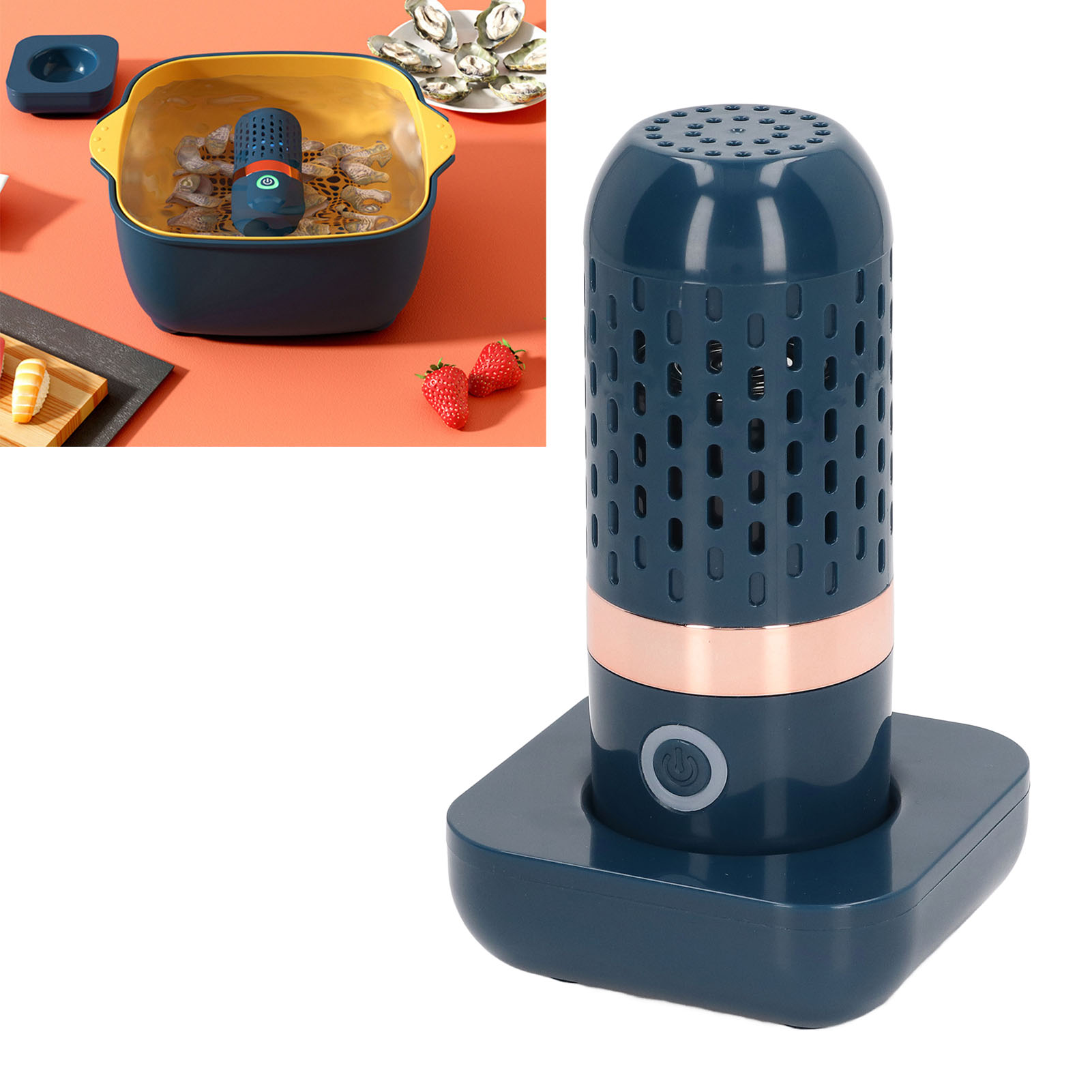 Automatische, Kapselförmige Gemüsewaschmaschine, Usb-aufladbar, Lebensmittelreiniger Für Obst, Reis Und Fleisch.