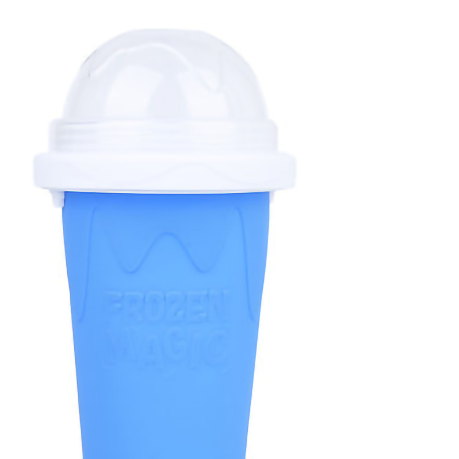 Durstlöschender Silikon-smoothiebecher Für Den Sommer, Mit Eiswürfelfunktion, Kompakte Und Erfrischende Größe, Blau, 400 Ml