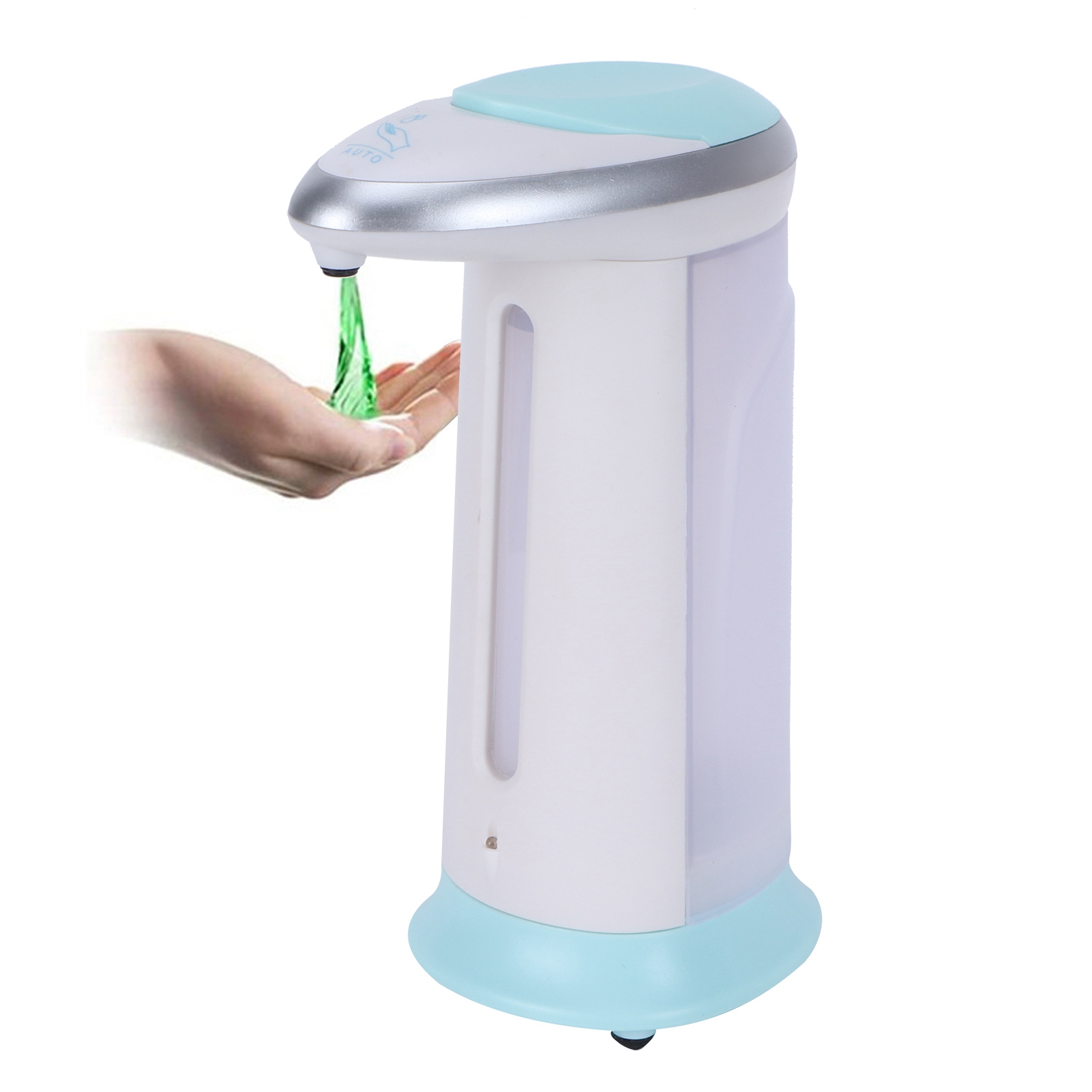 Automatischer, Berührungsloser Seifenspender Mit Flüssigkeitsbehälter Für Bad Und Toilette (blau).