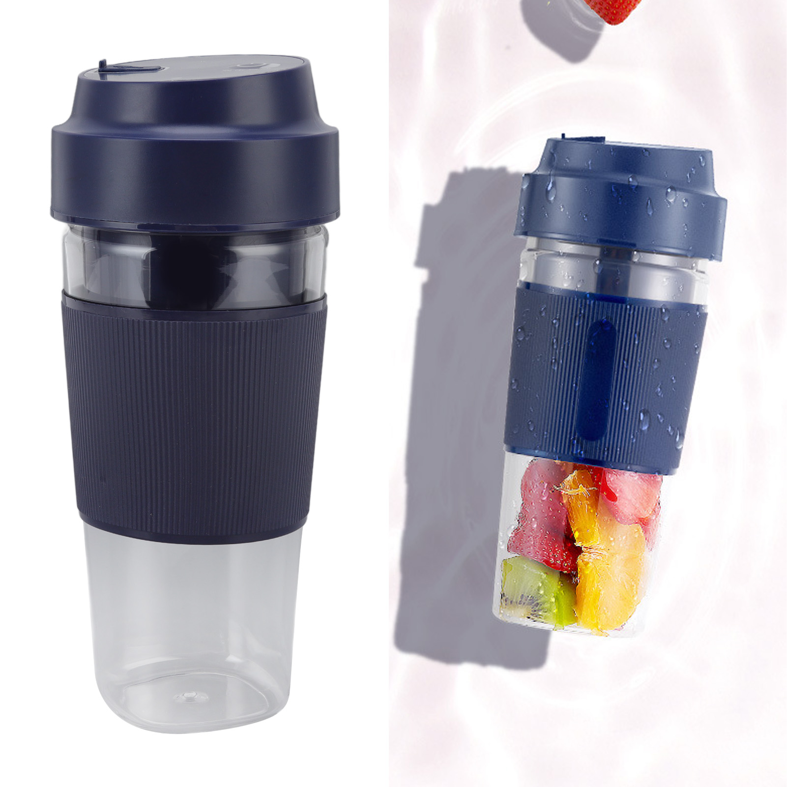 Mini-entsafter, Kleiner Slow-extraktor Für Den Hausgebrauch, Tragbarer Entsafter, Usb-wiederaufladbarer Saftbecher, Sonderangebot, Blaues Vier-klingen-modell.