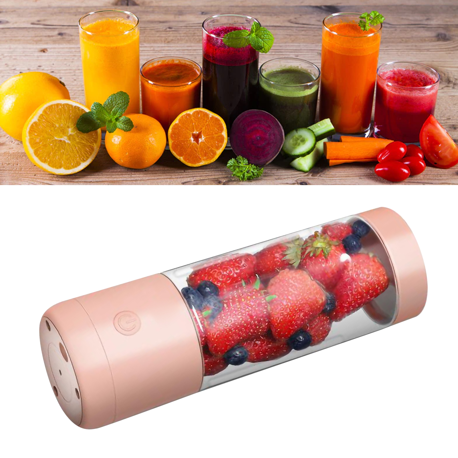 Tragbarer Zitrusentsafterbecher, Elektrischer Mini-fruchtsaftbecher, Kabellos Über Usb Wiederaufladbar Für Zuhause, Doppelklinge Für Grapefruitpulver.