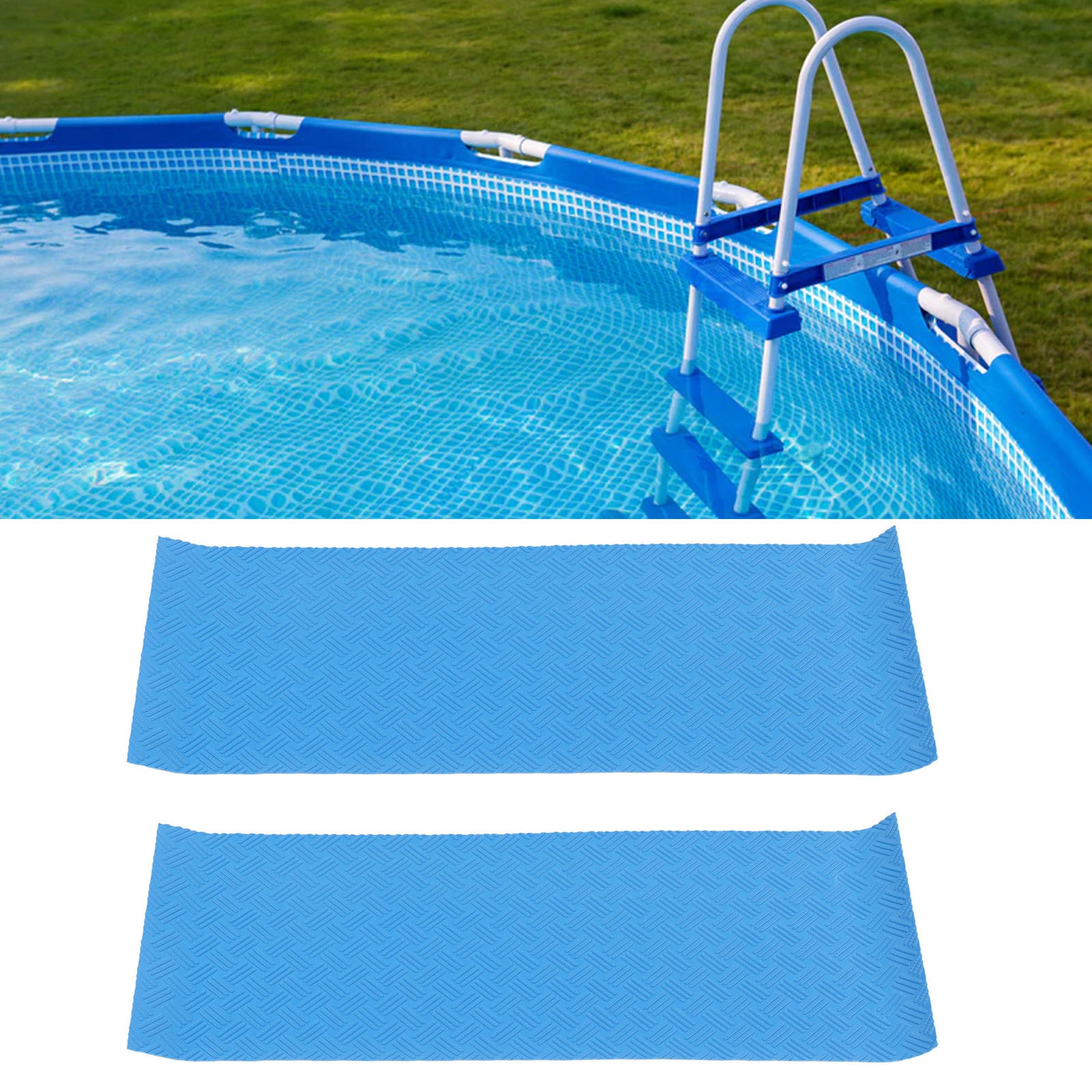 Set Aus 2 Gummischutzmatten Für Schwimmbadleitern (60 X 24 X 0,1 Cm).