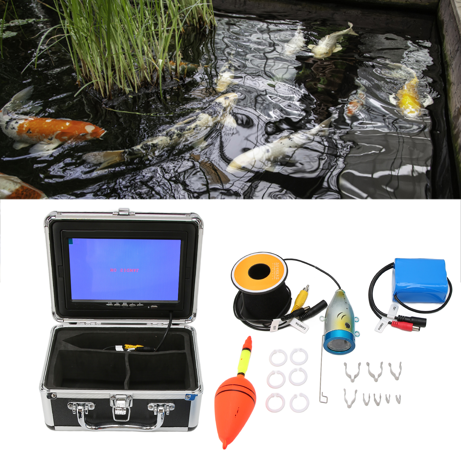 Hochauflösende Unterwasserkamera Mit 1200 Tvl, 7-zoll-farbdisplay, Wasserdicht, Ideal Für Gartenbau Und Aquakultur, Fischfinder, 100–240 V, Europäischer Standard, Wasserdicht Bis 15 M