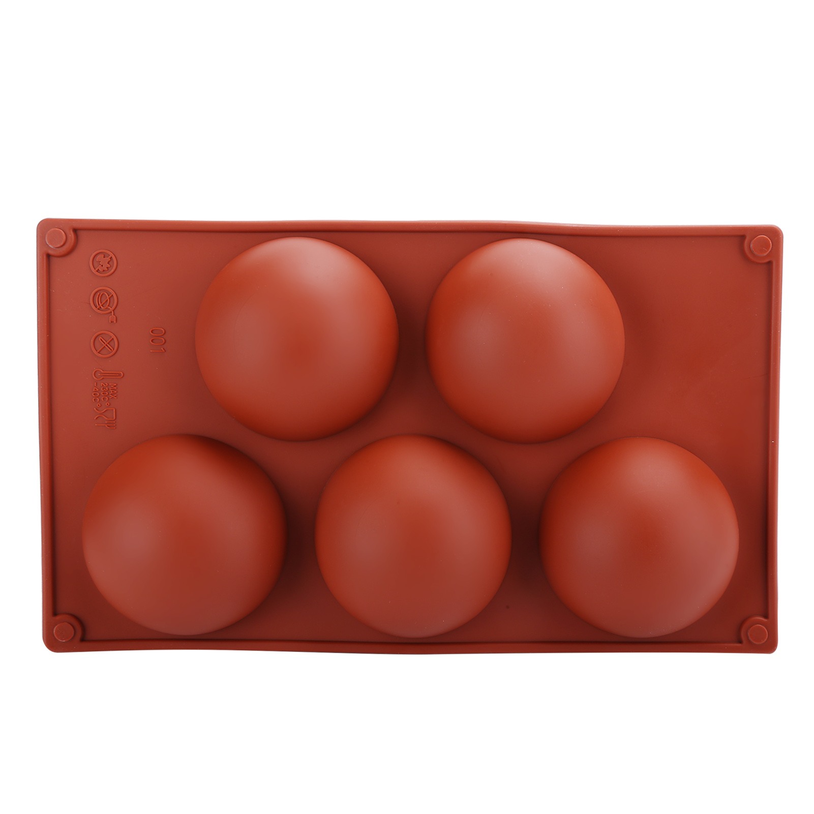 Halbkugelförmige Silikonform (3er-set) Mit 5 Mulden, Ideal Für Die Zubereitung Von Kuchen, Mousses Und Heißer Schokolade. Perfekt, Um Diese Kreationen Selbst Herzustellen.