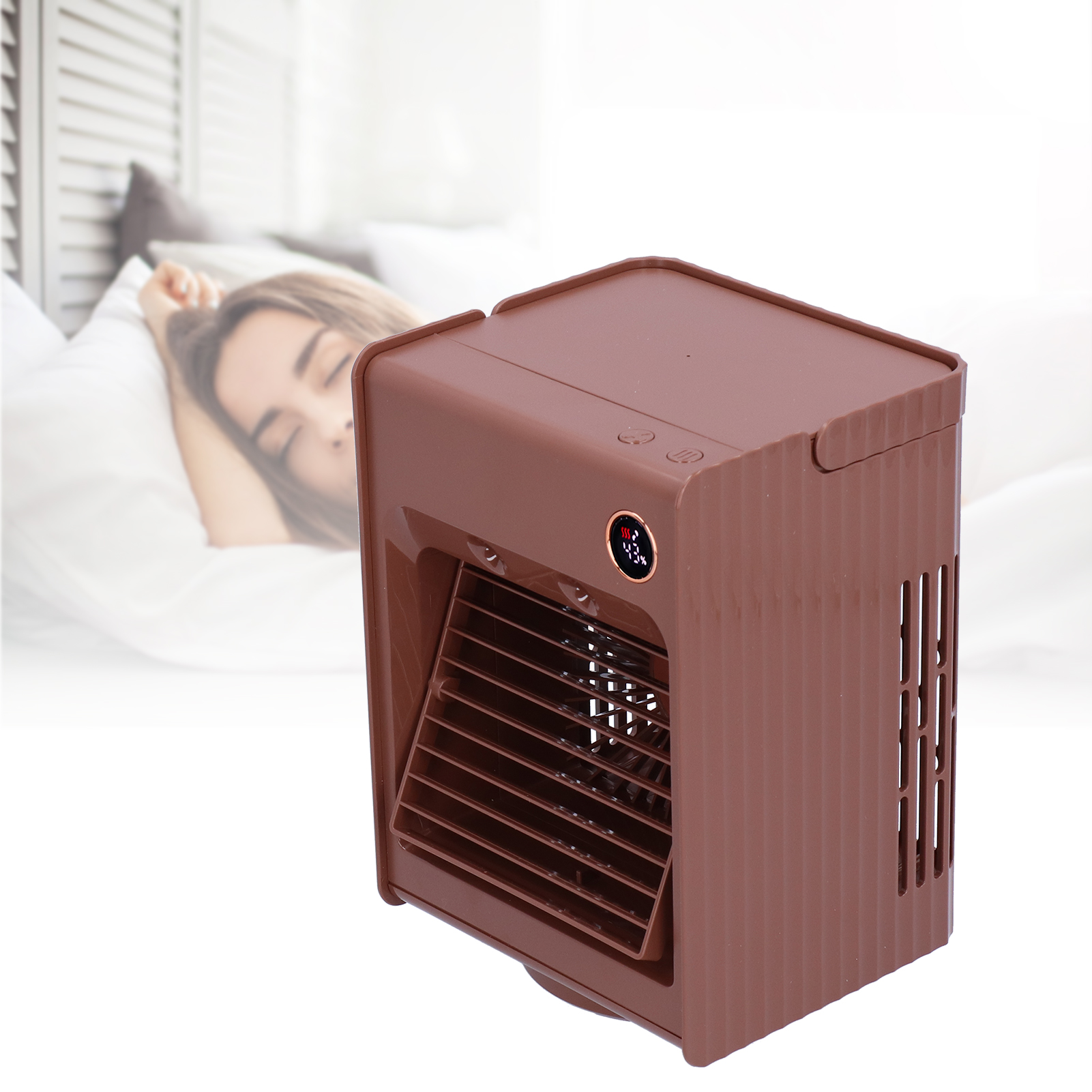 2-in-1 Oszillierender Luftbefeuchter-ventilator Mit Licht, Usb-ladefunktion Und Tischluftkühler Für Zuhause Und Café.