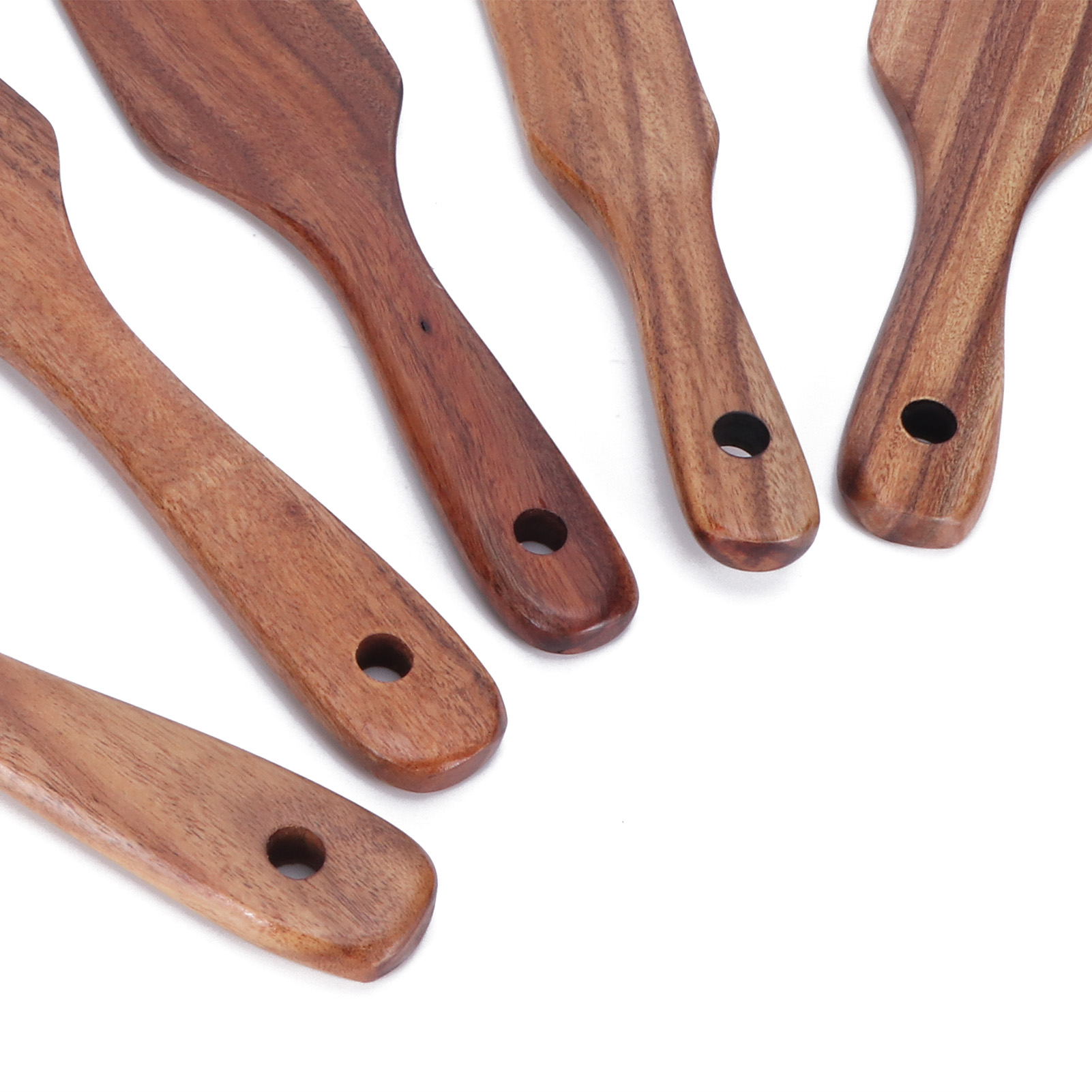 Set Aus 5 Holzspateln, Küchenutensilien Und Tischaccessoires