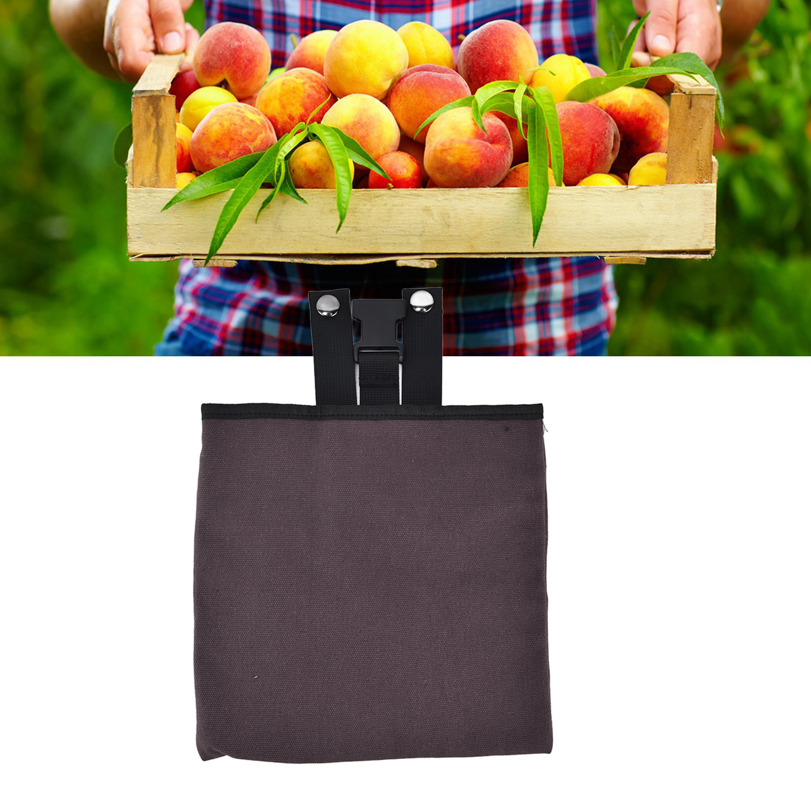 Erntetasche Zum Umhängen, Praktische Werkzeugtasche Für Den Außenbereich, Aufbewahrungstasche Für Obstpflücker, Braun