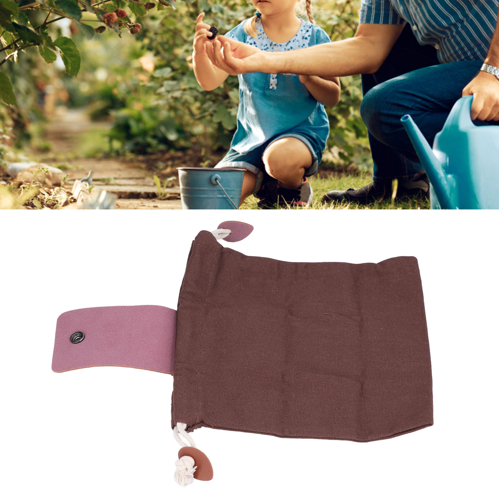 Braune Pflücktasche, Werkzeugtasche Aus Segeltuch Zum Umhängen, Camping-aufbewahrungstasche, Obstpflücktasche