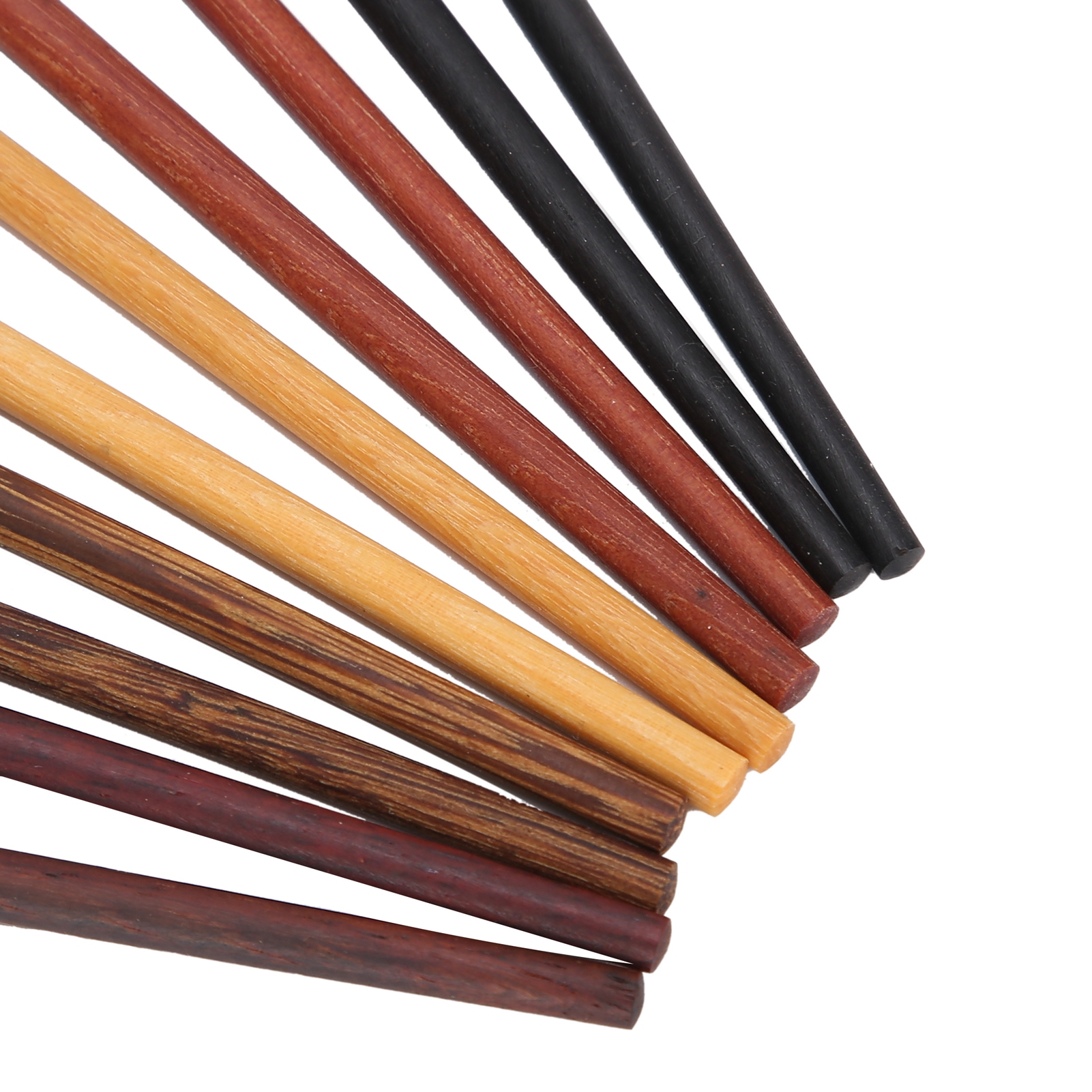 Set Mit 5 Paar Wiederverwendbaren Essstäbchen Aus Holz, Küchen- Und Tischbesteck.
