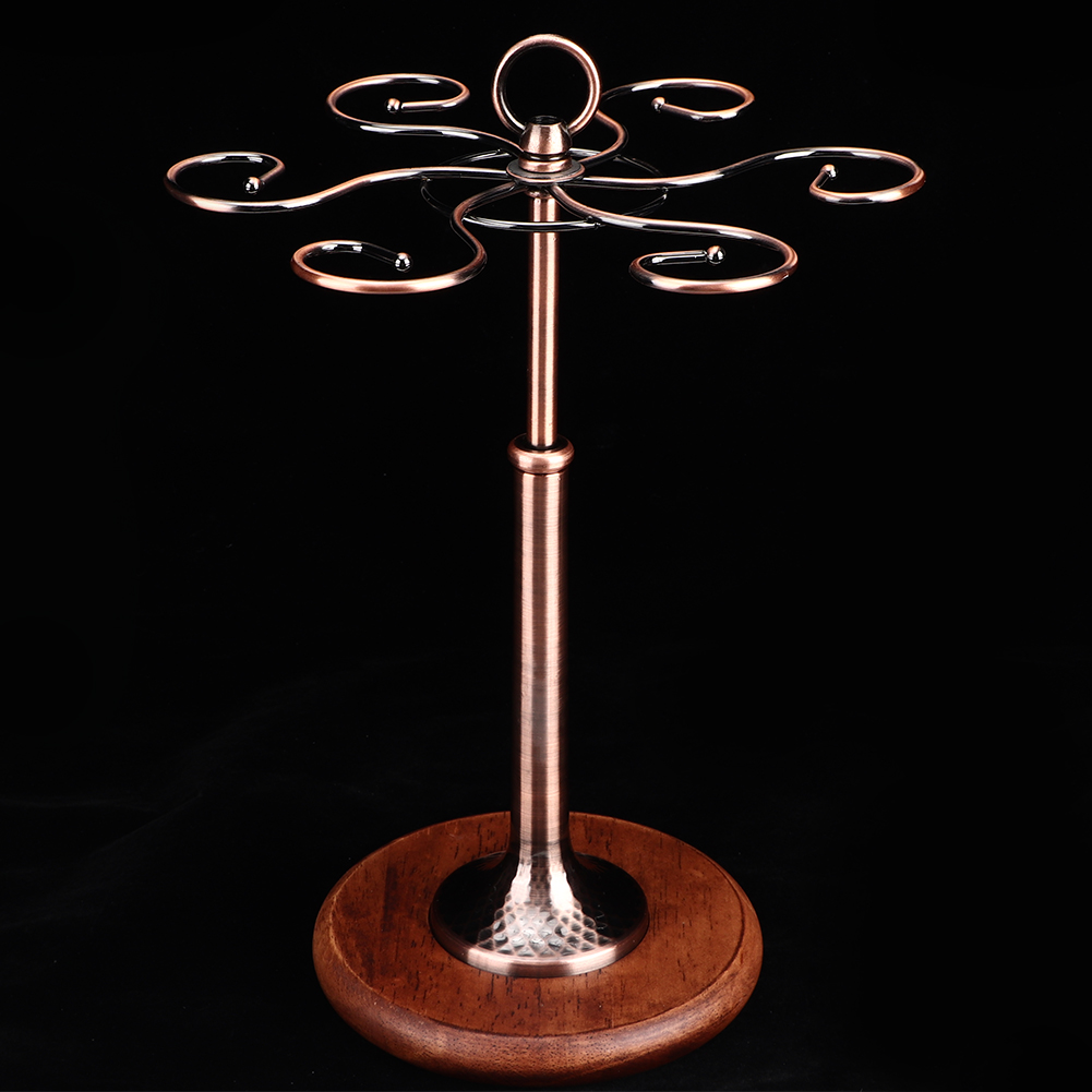 Tisch-weinglasregal Aus Eisen Für 6 Flaschen, Präsentationsregal, Dekorativer Organizer, Bronze