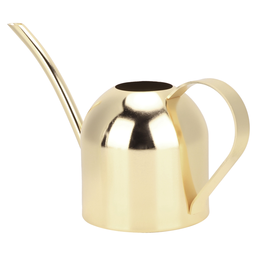 500 Ml Gießkanne Aus Edelstahl Mit Langem Ausguss, Ideal Für Zimmer- Und Gartenpflanzen (gold).