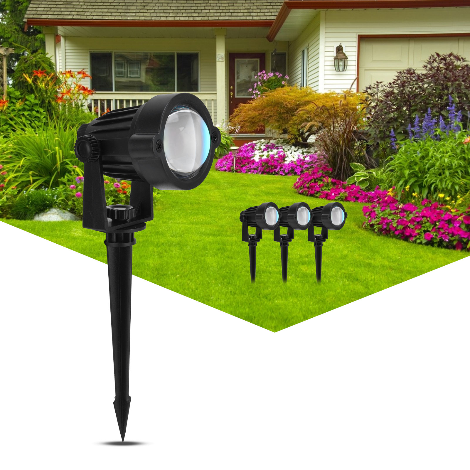 Wasserdichter Led-strahler, Usb-betrieben, Für Garten Und Außenhof, Sonnenlichtähnliche Farbe.