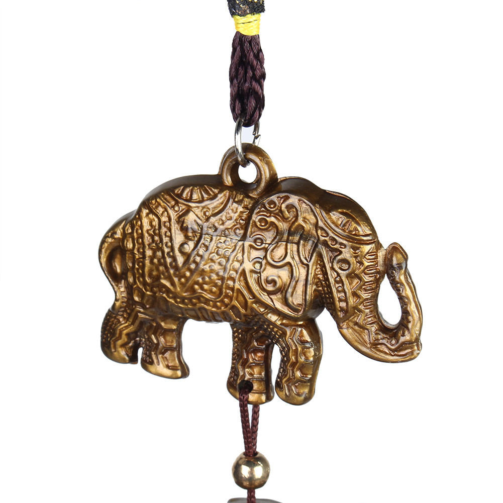 Feng Shui Glücksbringer Hängeornament Bunte Glocken Windspiel China Heimdekoration Elefant()