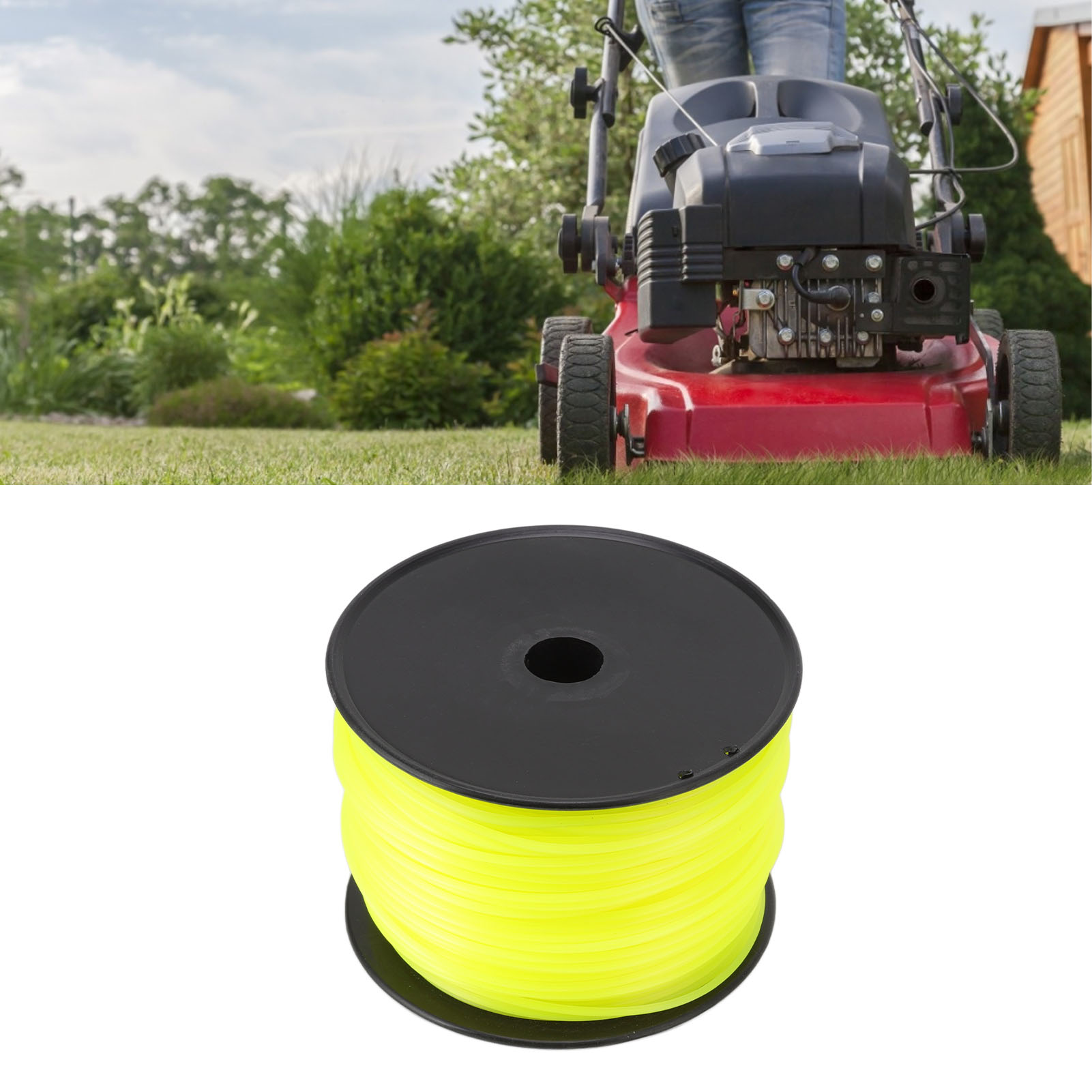 Geeignet Für Husqvarna, Ryobi, Stihl Und Andere Rasenmäher Mit 3,0 Mm Quadratischem Schneidfaden, Gelb, 168 Meter.