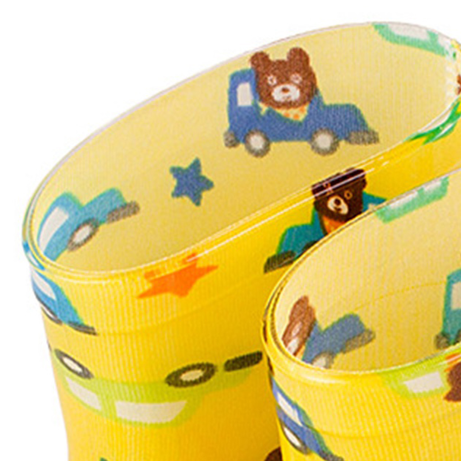 Kinder-regenstiefel Mit Dinosaurier-motiv, Niedliche Wasserstiefel Für Mädchen Und Jungen, Baby-regenstiefel Mit Gelbem Bärenmuster, Größe 25/innenlänge 16 Cm. (export Nach Japan)