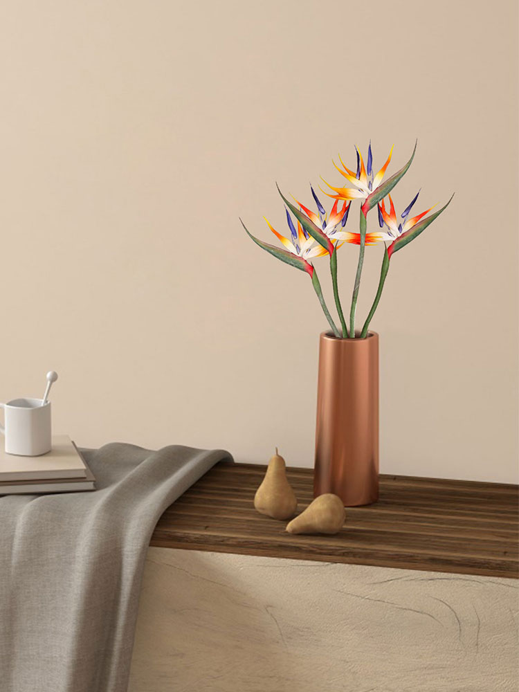 Großer Künstlicher Paradiesvogelblumentopf Aus Hochwertigem, Weichem Kunststoff, Gelb, Ca. 94 Cm Lang. Material: Pvc.