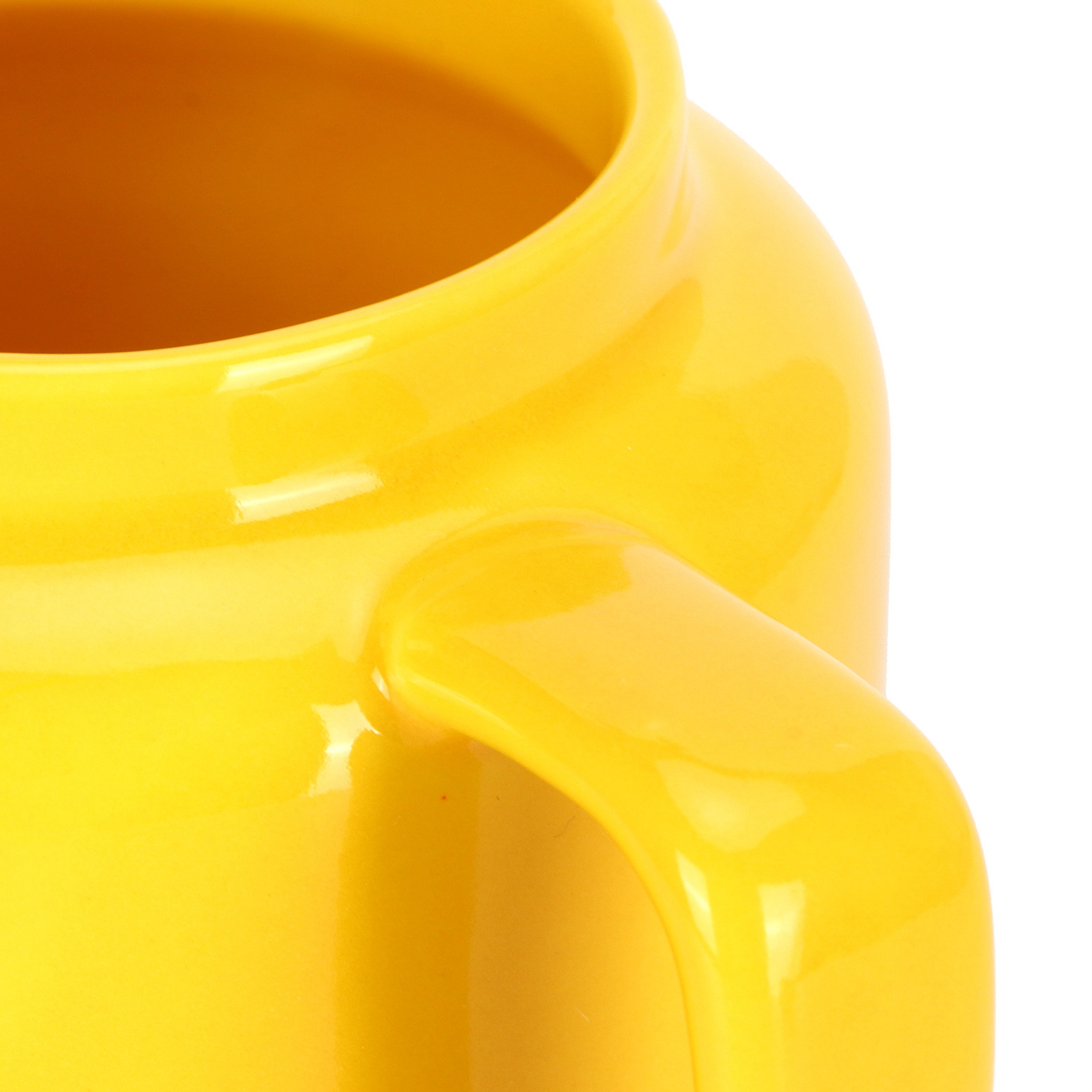 Gelber Keramikbecher Mit Comicmotiv, 300 Ml, Ideal Für Kaffee, Milch Oder Tee. Perfektes Geschenk Für Zuhause Oder Das Büro.