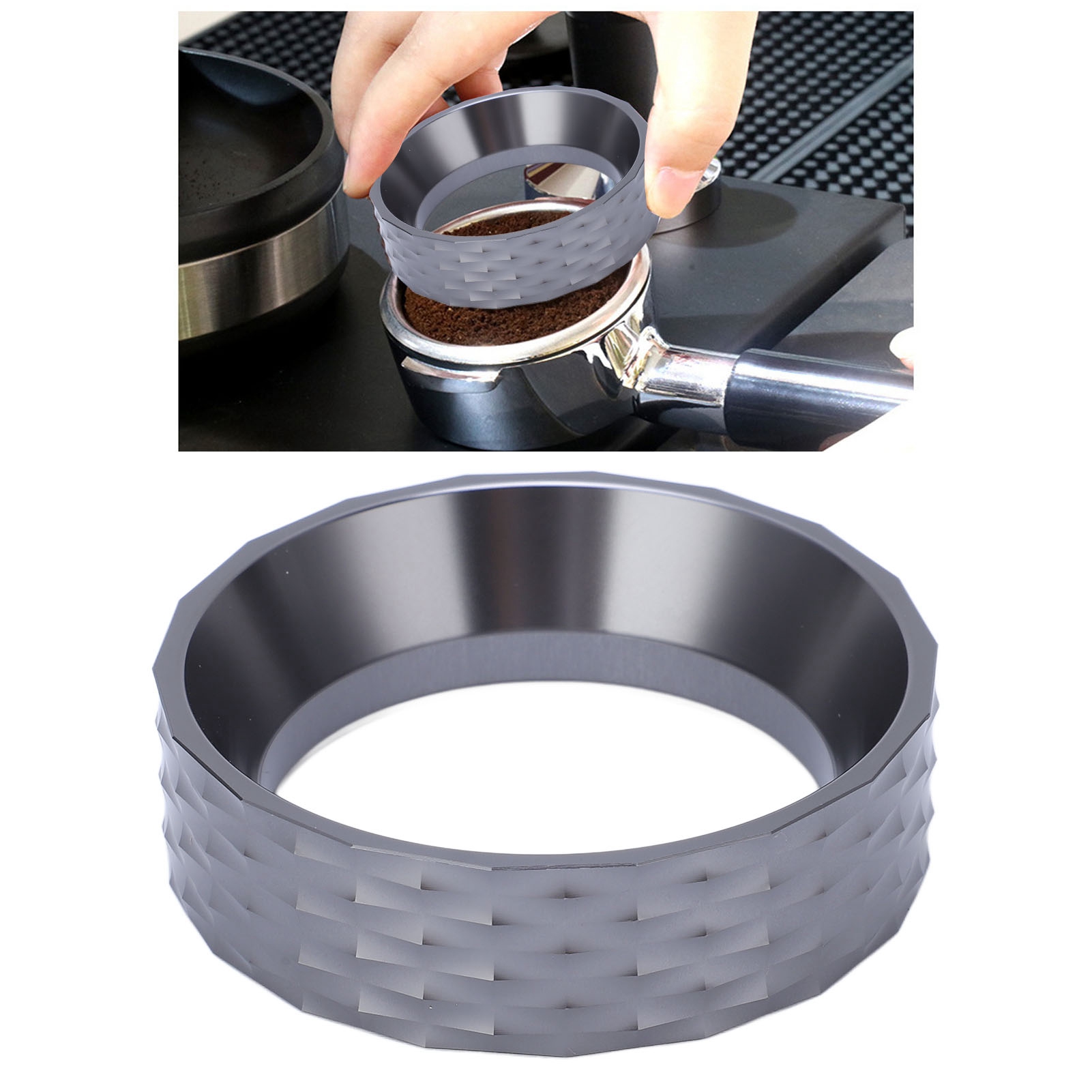 Magnetischer Diebstahlschutz Für Espressomaschinengriffe, Kompatibel Mit 51-mm-kaffeebuchsen Und Kaffeezuführungsringen (grau).