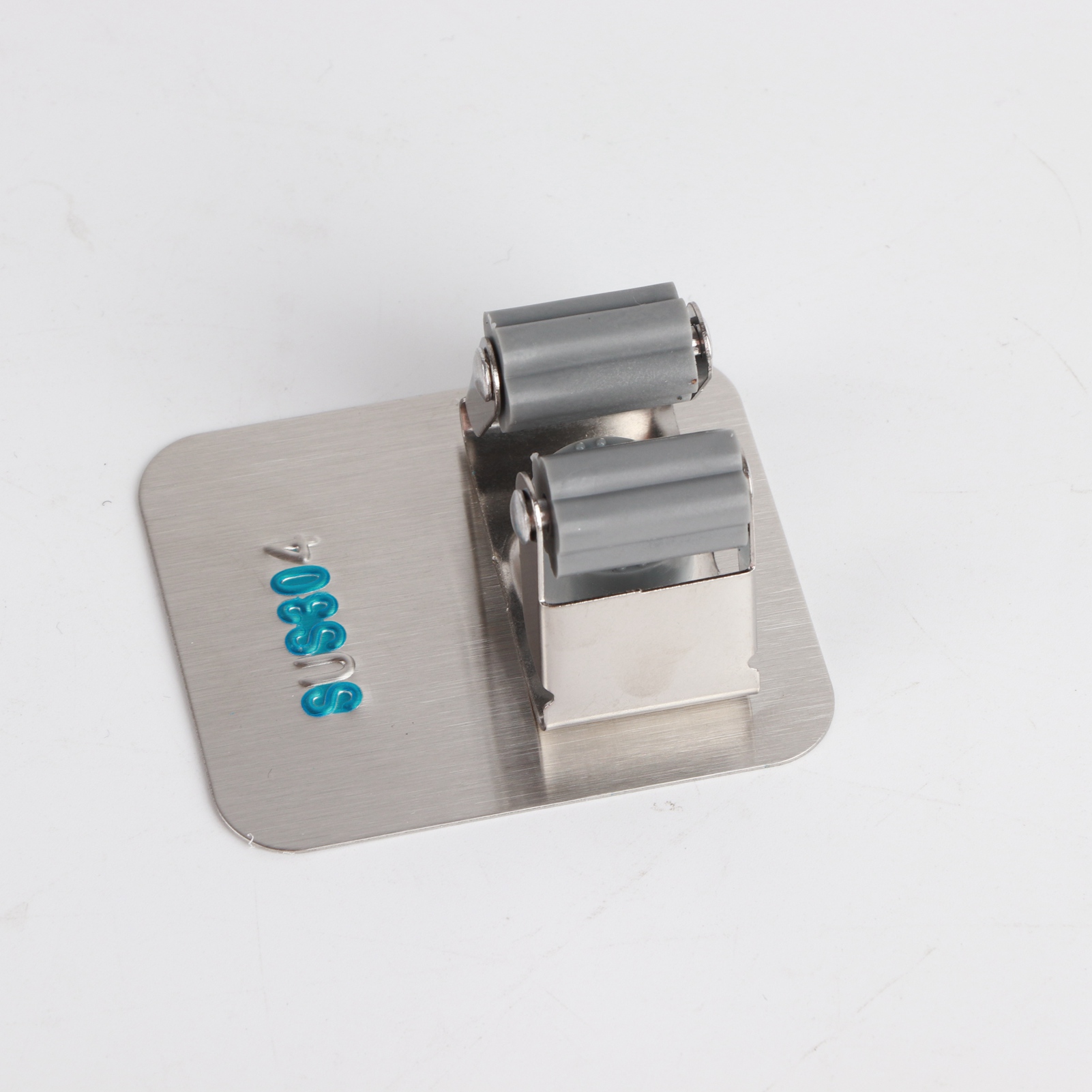 Besenclip Aus Edelstahl, Bohrfreier Besenhalter, Besenhaken, Klebehaken, Mopptuchhalter, 201 Graue Quadrate