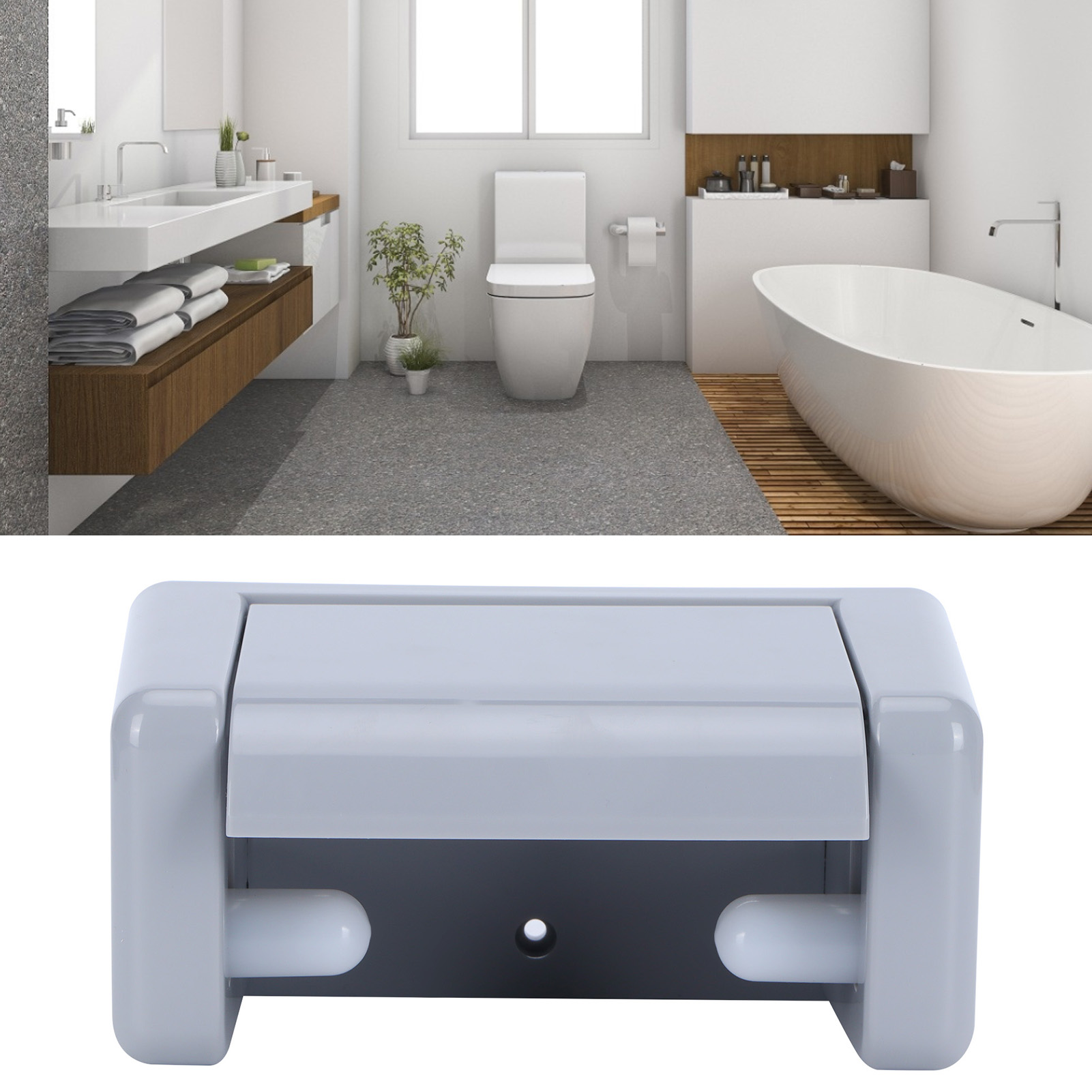 Grauer, An Der Wand Montierter Toilettenpapierhalter