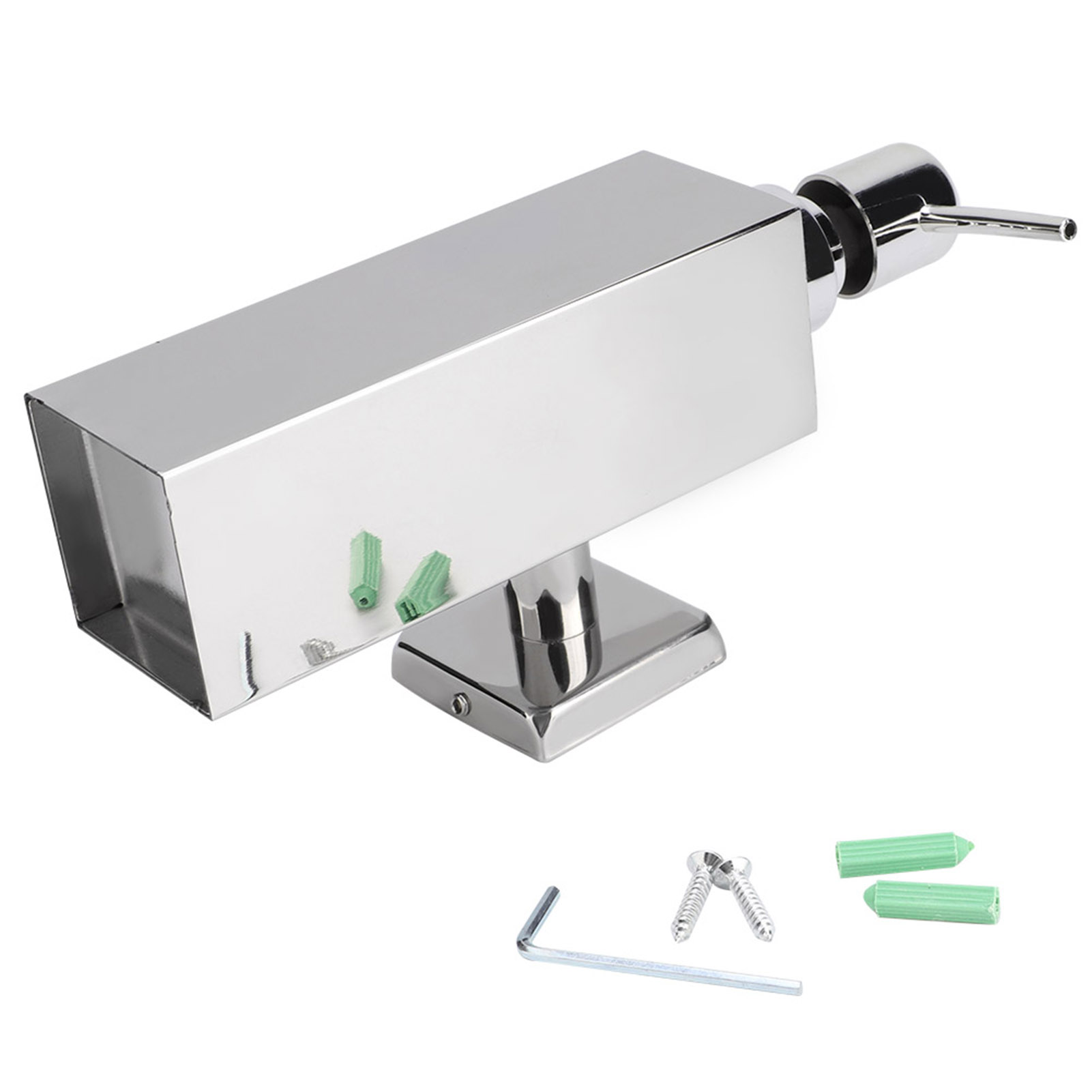 Quadratischer, Wandmontierter Edelstahl-spender Für Flüssigseife Und Handlotion, Ideal Für Das Badezimmer Zu Hause.
