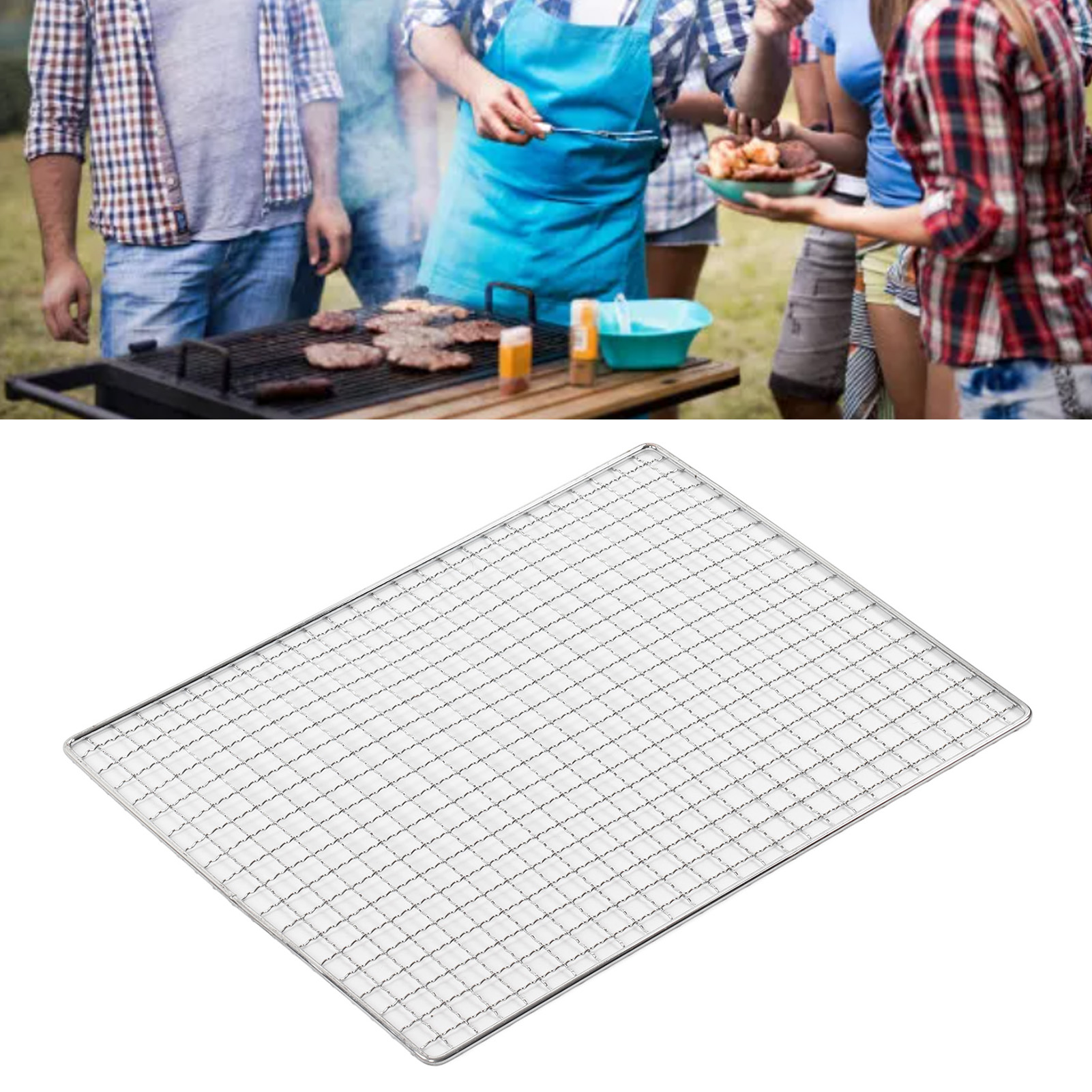 Grillmatte Aus Edelstahl Für Den Außenbereich, 35 X 26,7 Cm.