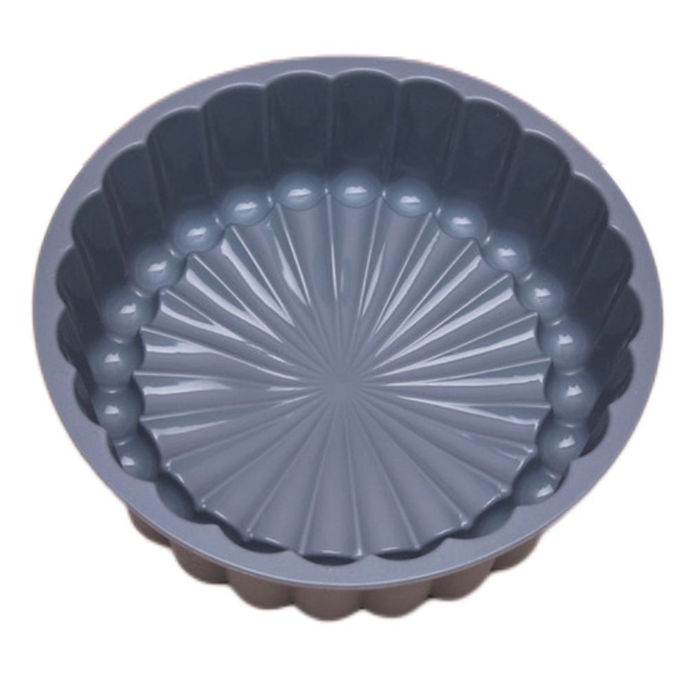 Runde Silikon-kuchenform In Form Einer Sonnenblume, 18 Cm Durchmesser, Nordischgrau
