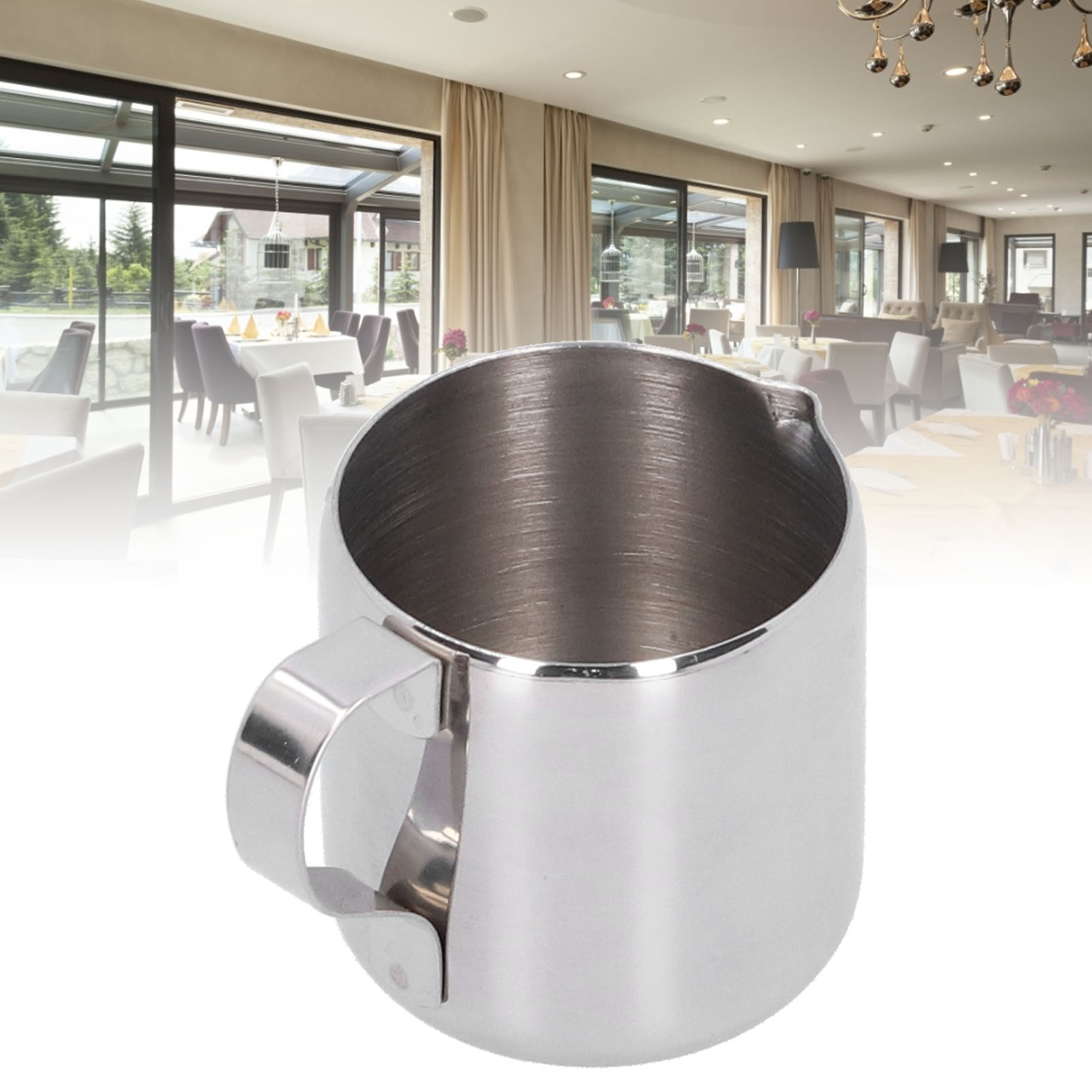 60 Ml Kaffeekännchen Aus Edelstahl 304 Mit Milchaufschäumer, Ideal Für Zuhause Und Cafés.