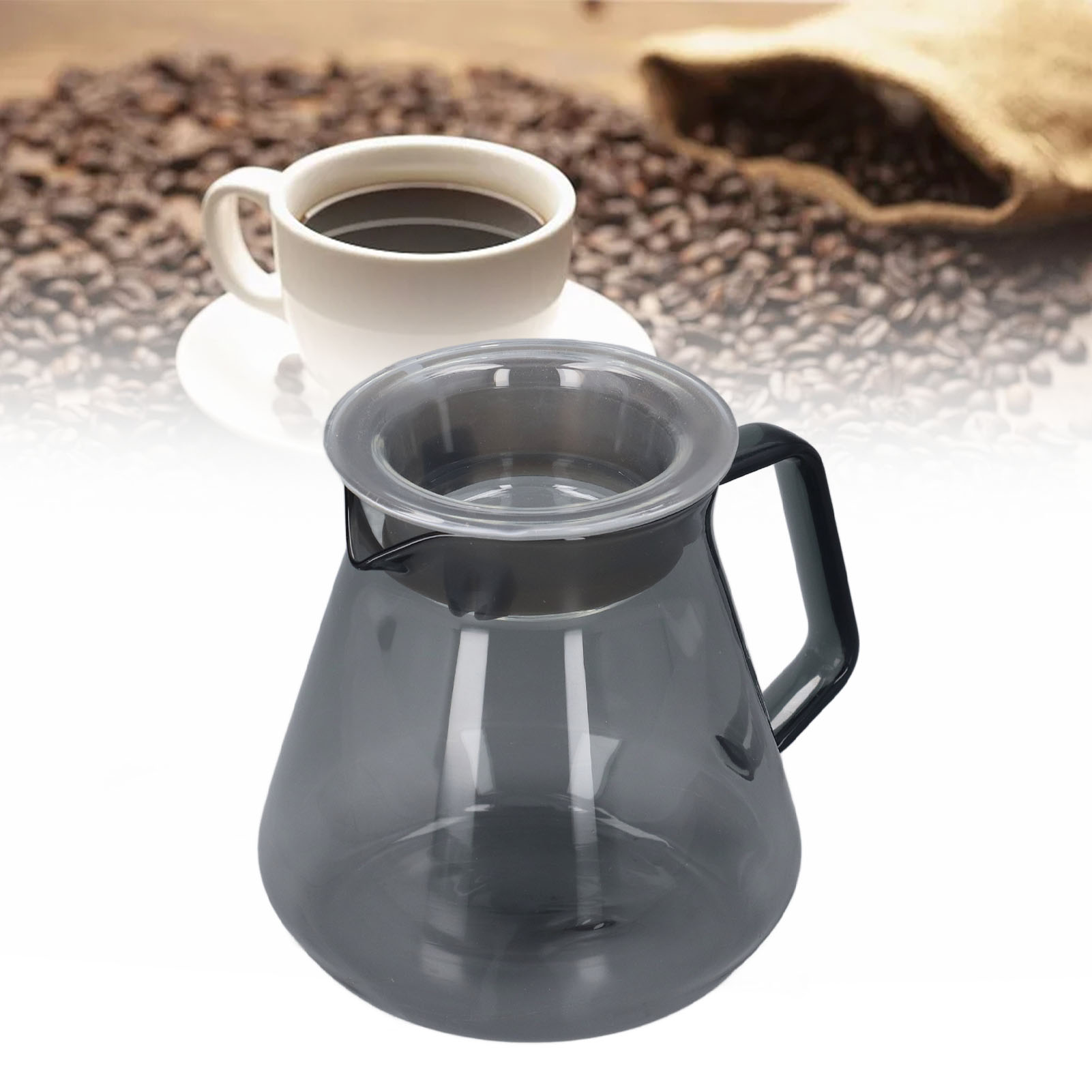 Graue, Galvanisierte Kaffeemaschine, Kaffeemaschine Aus Hochbeständigem Borosilikatglas, Glaskaffeemaschine, Manuelle Filterkaffeemaschine, Wasserkocher, 500-ml-barista-filter