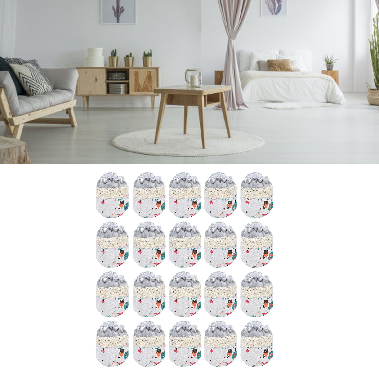 Packung Mit 20 Gepolsterten, Dicken, Rutschfesten Und Schalldämpfenden Stuhl-, Tisch- Und Hockerbeinschonern. Stuhl- Und Tischbeingleiter.
