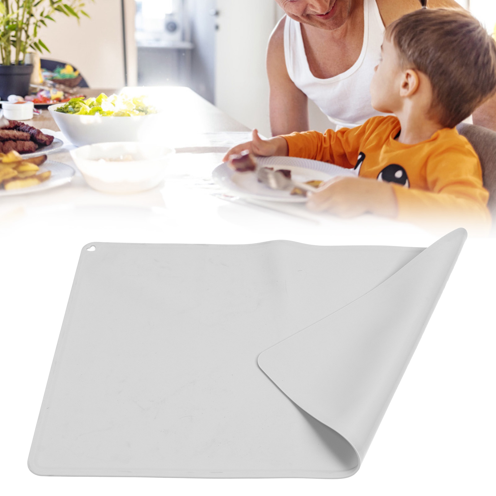 Wasserdichte, Rutschfeste Silikon-tischunterlage, Wärmeisolierende Tischmatte Für Kinder, Ideal Für Die Küche (grau)