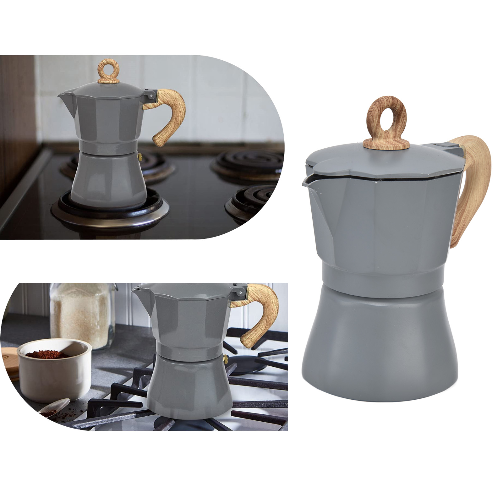 Dicke, Achteckige Italienische Mokka-kaffeekanne, 150 Ml, Für Den Heimgebrauch Als Filterkaffeemaschine.