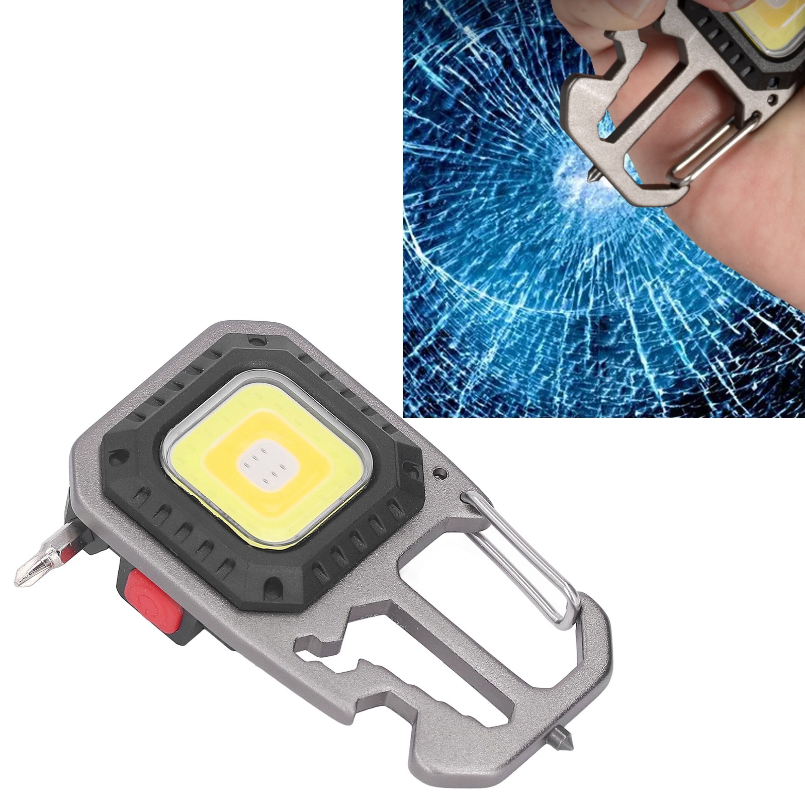 Mini-cob-schlüsselanhänger-taschenlampe, Wiederaufladbare Mini-taschenlampe, Tragbare Taschenlampe, Stativlampe Zum Angeln, Wandern Und Campen
