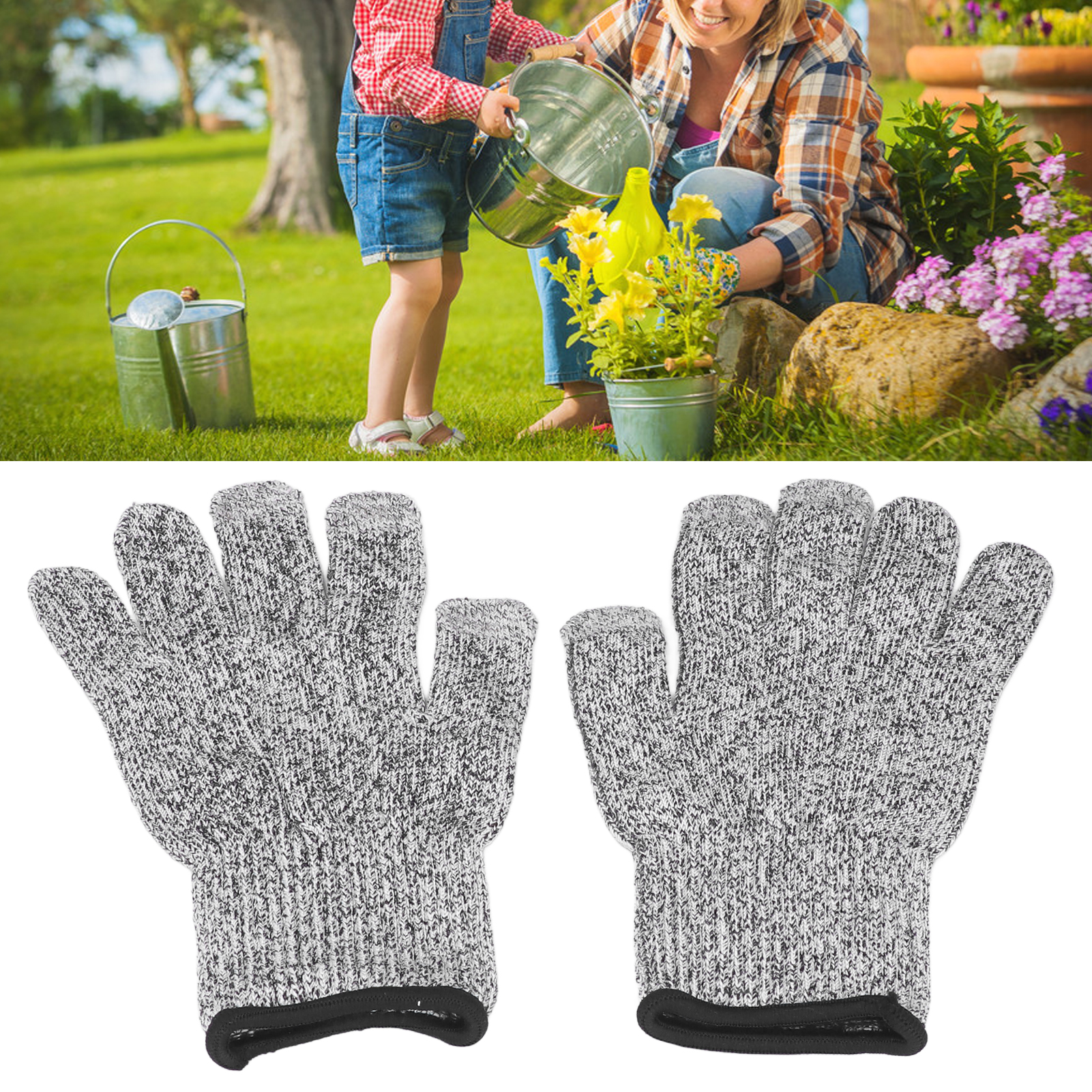 Schnittfeste Gartenhandschuhe Der Stufe 5, Thermisch Isoliert Mit Rutschfestem Silikon, Kompatibel Mit Drei-finger-touchscreens, Farbige Hppe-schnittschutzhandschuhe