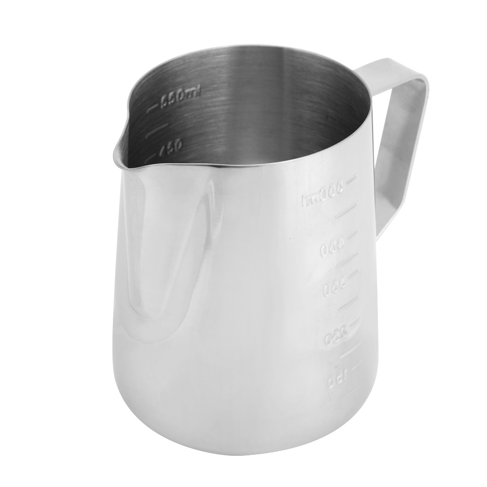 Kaffeeaufschäumkännchen Aus Edelstahl Für Den Hausgebrauch, Milchaufschäumbecher (550 Ml)
