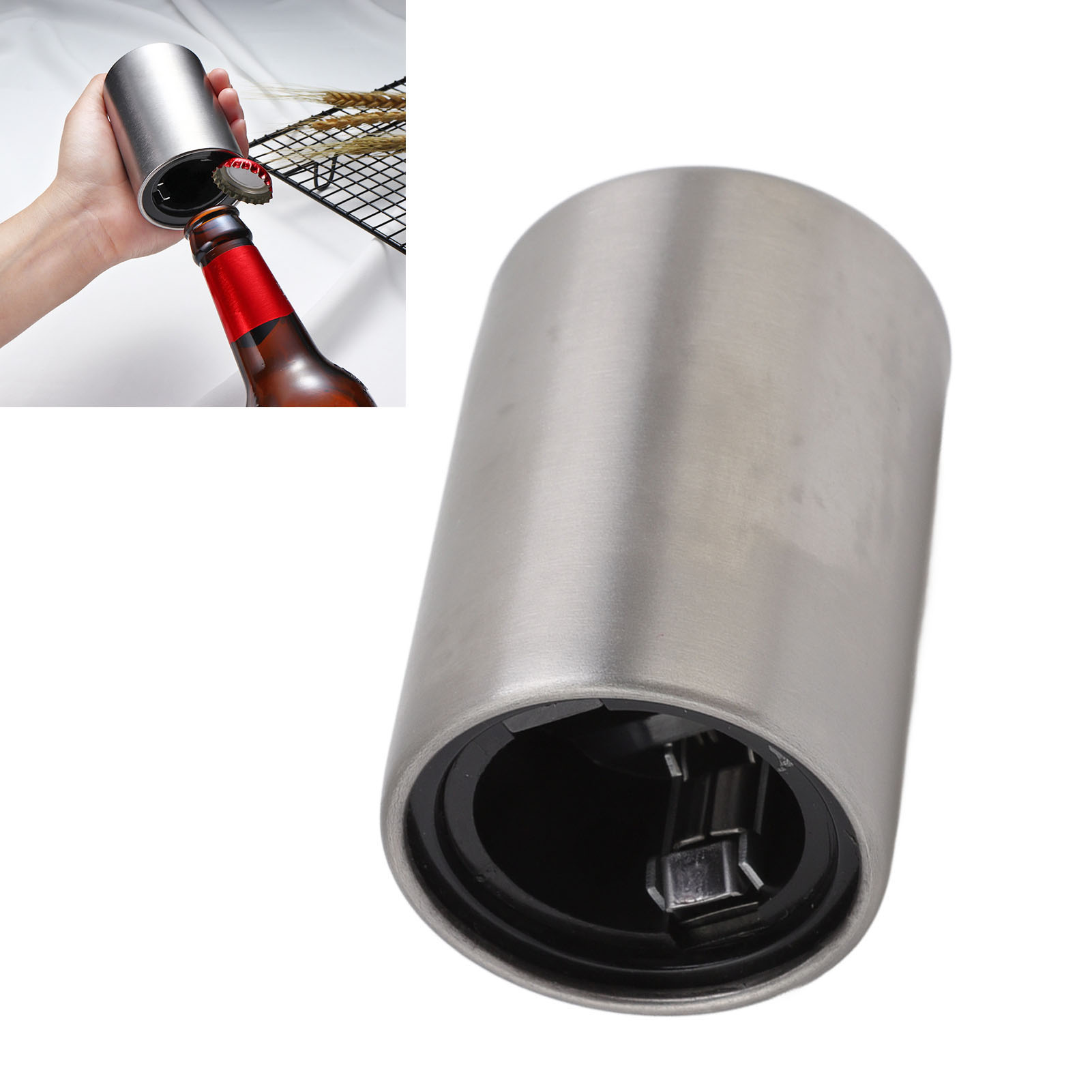 Flaschenöffner Aus Edelstahl, Kreativer, Multifunktionaler Flaschenöffner Zum Aufdrücken, Unbeschriftet, Für Die Bar, Bierflaschenöffner, Flaschenöffner Mit Flachem Hals Aus Edelstahl 304