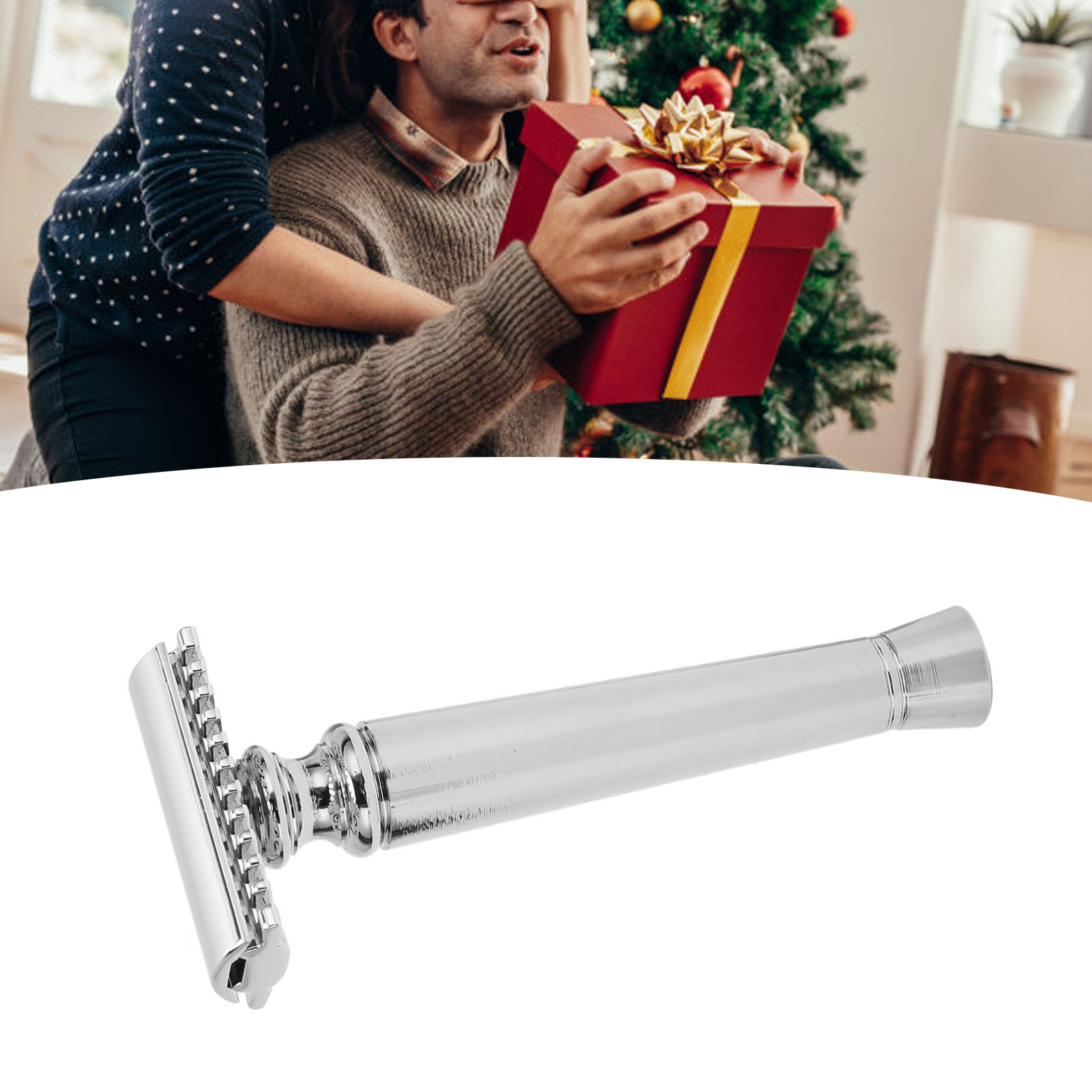Britischer Altmodischer Herrenrasierer, Handrasierer, Metallrasierer 3