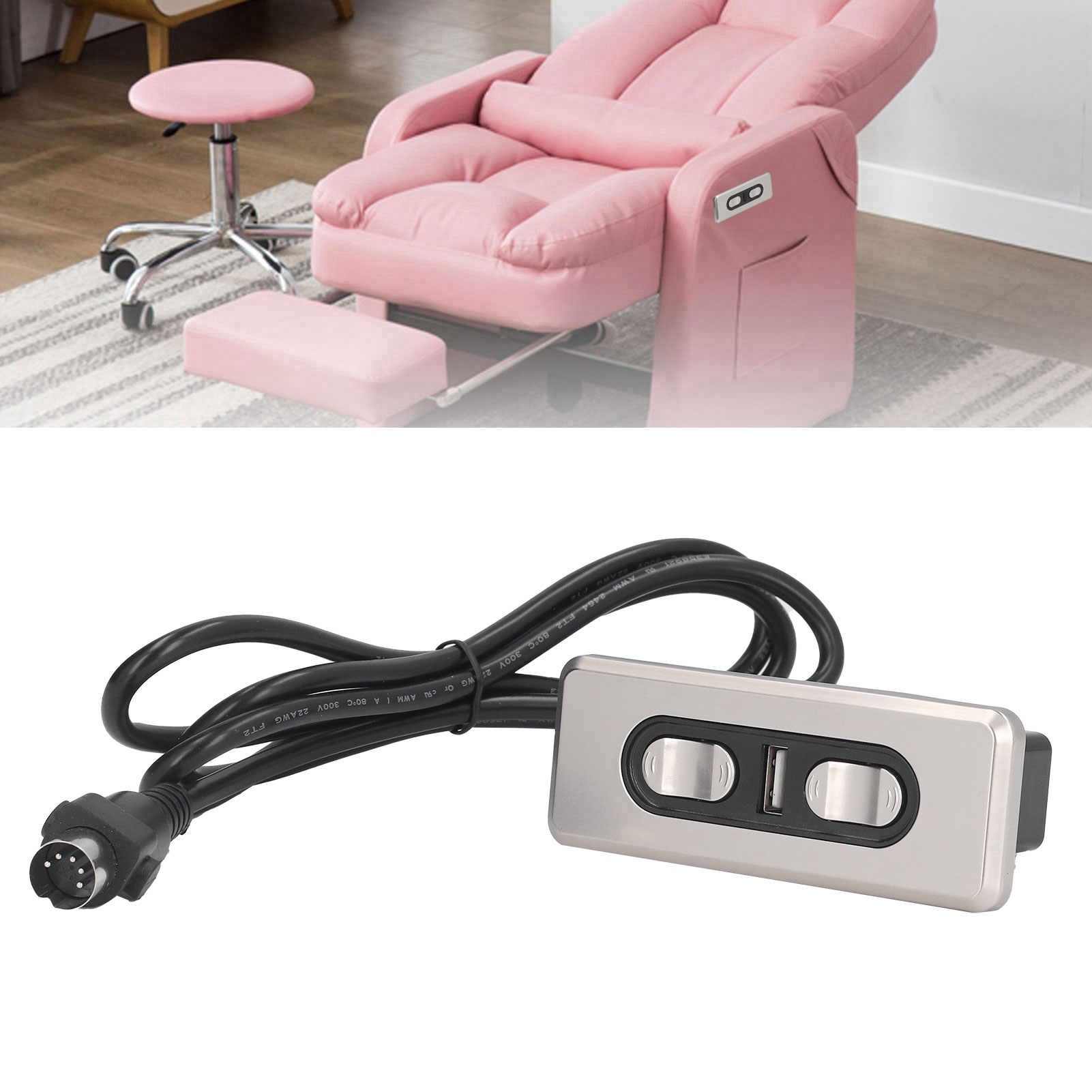Elektrischer Sofa-controller Mit Zwei Motoren (12 V/29 V), Lift-sessel-controller Mit Usb-ladeanschluss Und 5-poligem Steuerschalter.