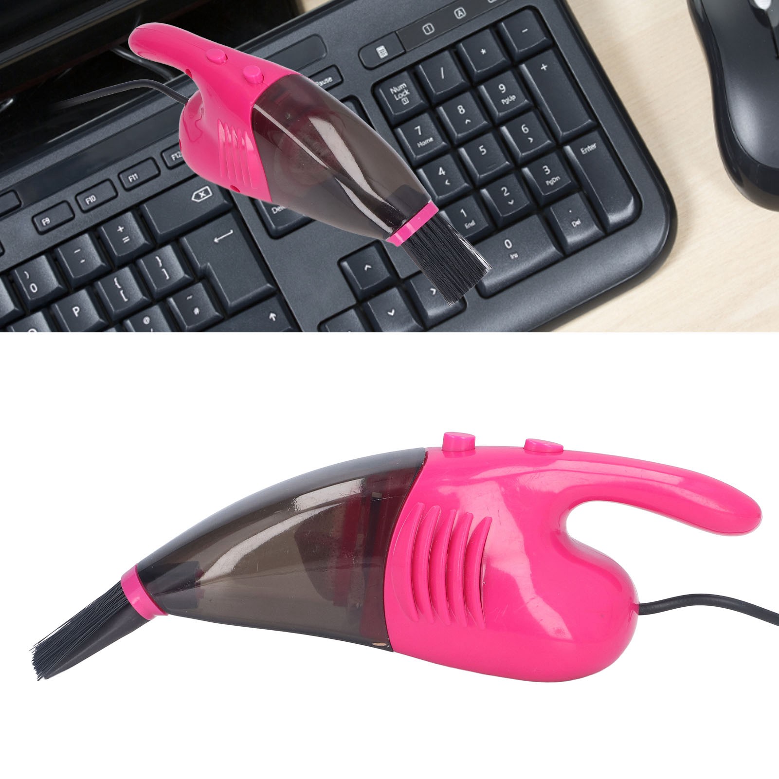 Mini-usb-tastaturstaubsauger, Mikrostaubsauger Für Computer, Tastaturbürste, Usb-laptop-tastaturreinigungs- Und Staubbürste (rosa)