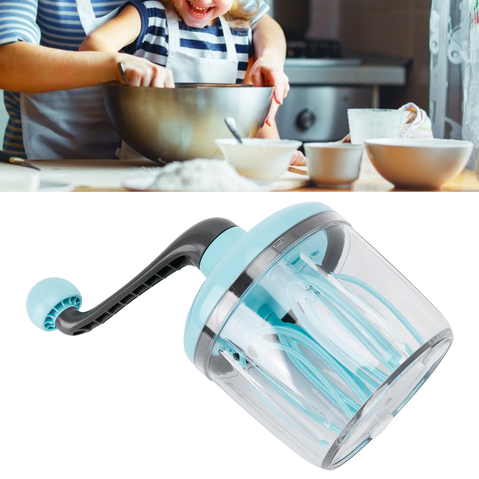 Halbautomatischer Hand-sahnequirl Für Eier Und Milch, Grünes Küchenaccessoire