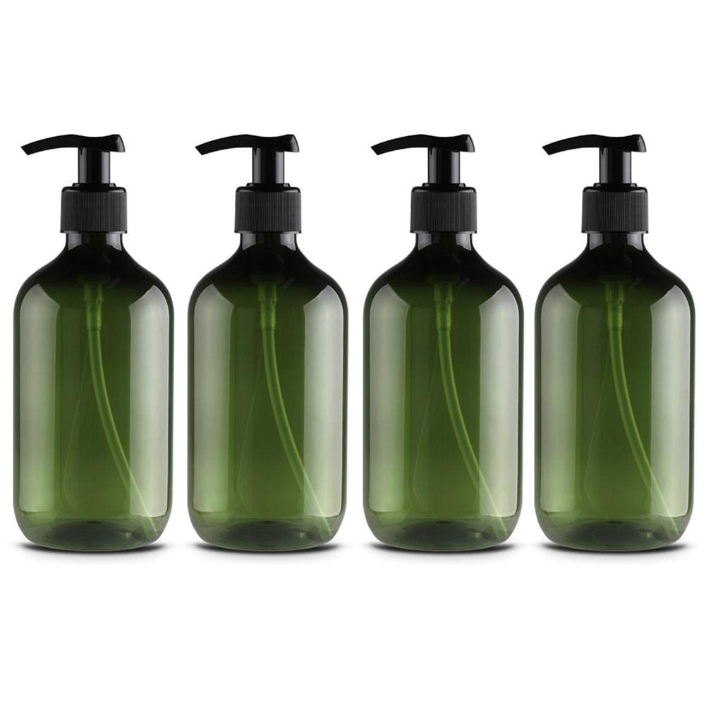 Set Mit 4 Runden 500-ml-pet-flaschen Für Lotion/shampoo Mit Abgerundeten Schultern