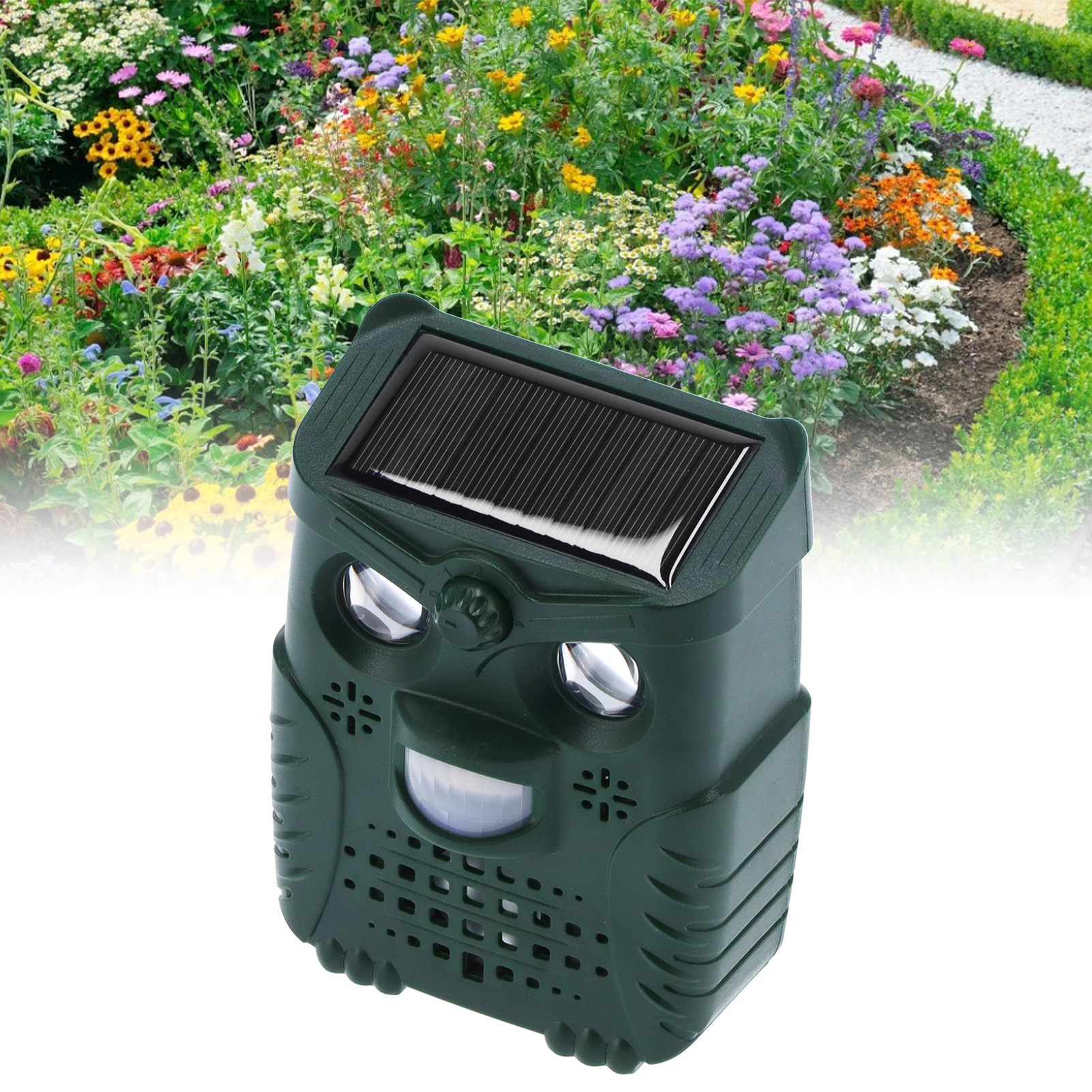 Wasserdichter, 4-stufiger Ultraschall-solar-tierabwehrer, Ideal Für Garten Und Außenbereich.