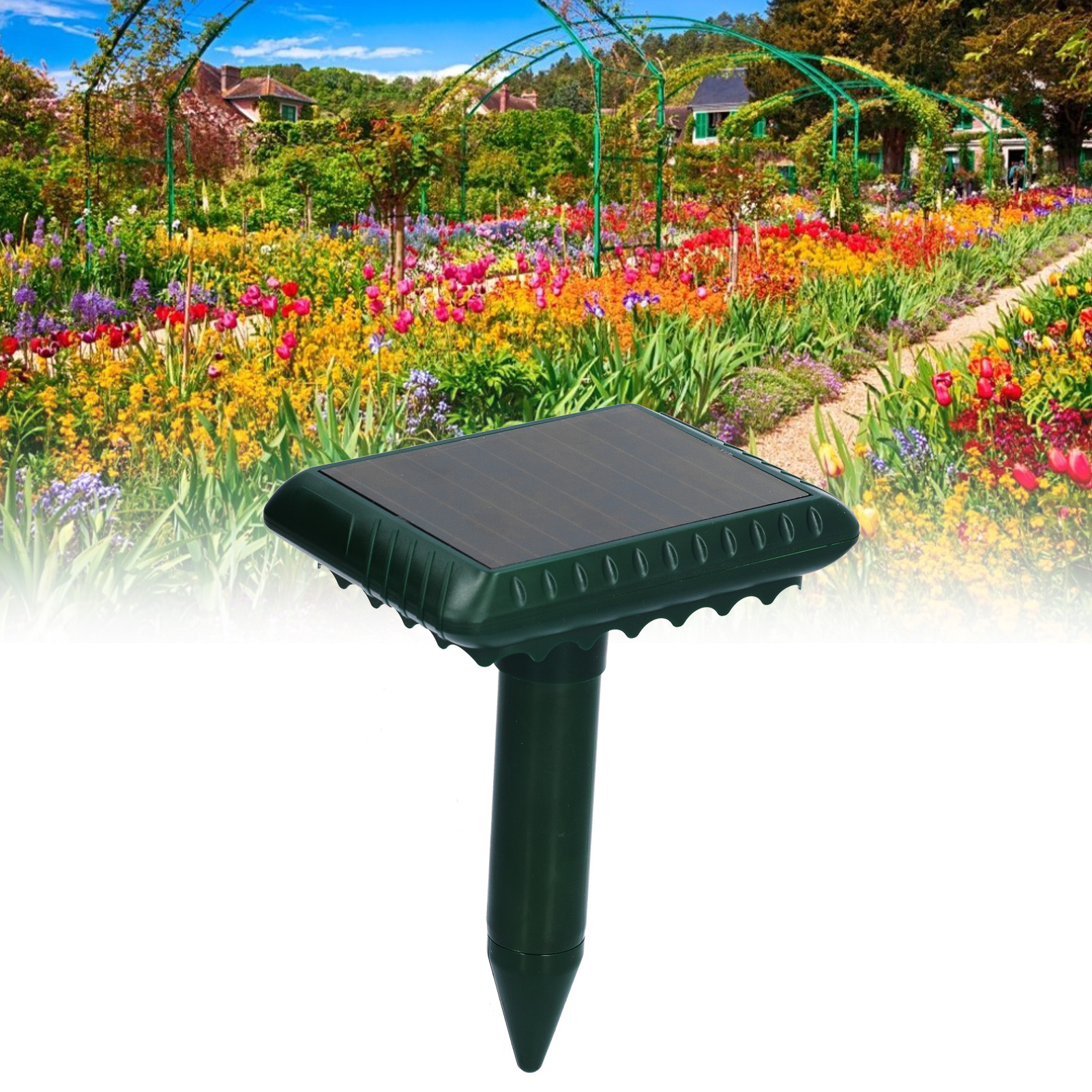 Ultraschall-mäuse- Und Tierabwehrgerät, Solarbetrieben, Für Gärten, Parks, Bauernhöfe Und Obstplantagen.