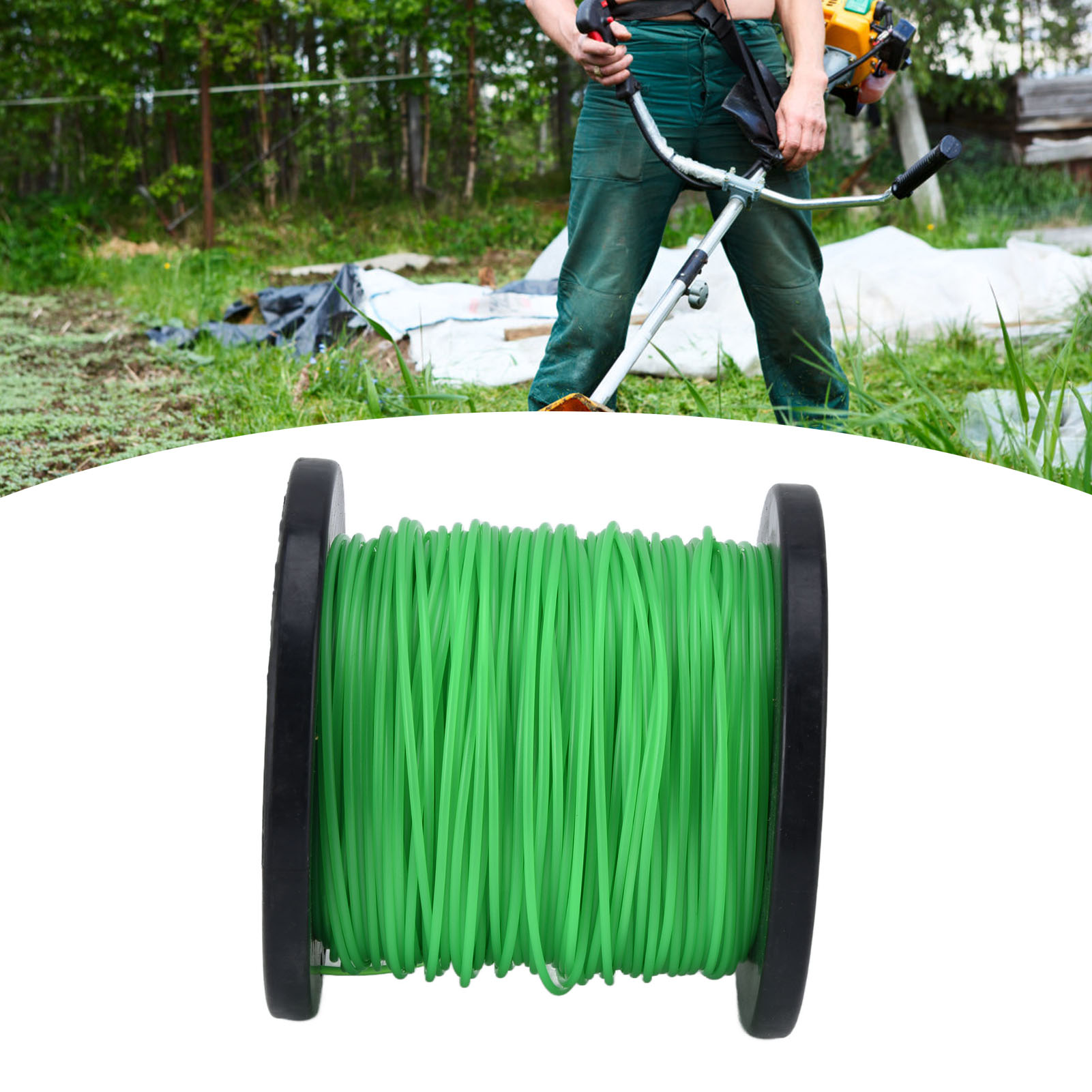 Geeignet Für Freischneider Und Rasenmäher Anderer Marken Von Husqvarna, Ryobi, Echo, Stihl Und Weiteren Herstellern Mit 2-mm-rundfaden. 100-m-spule, Grün.