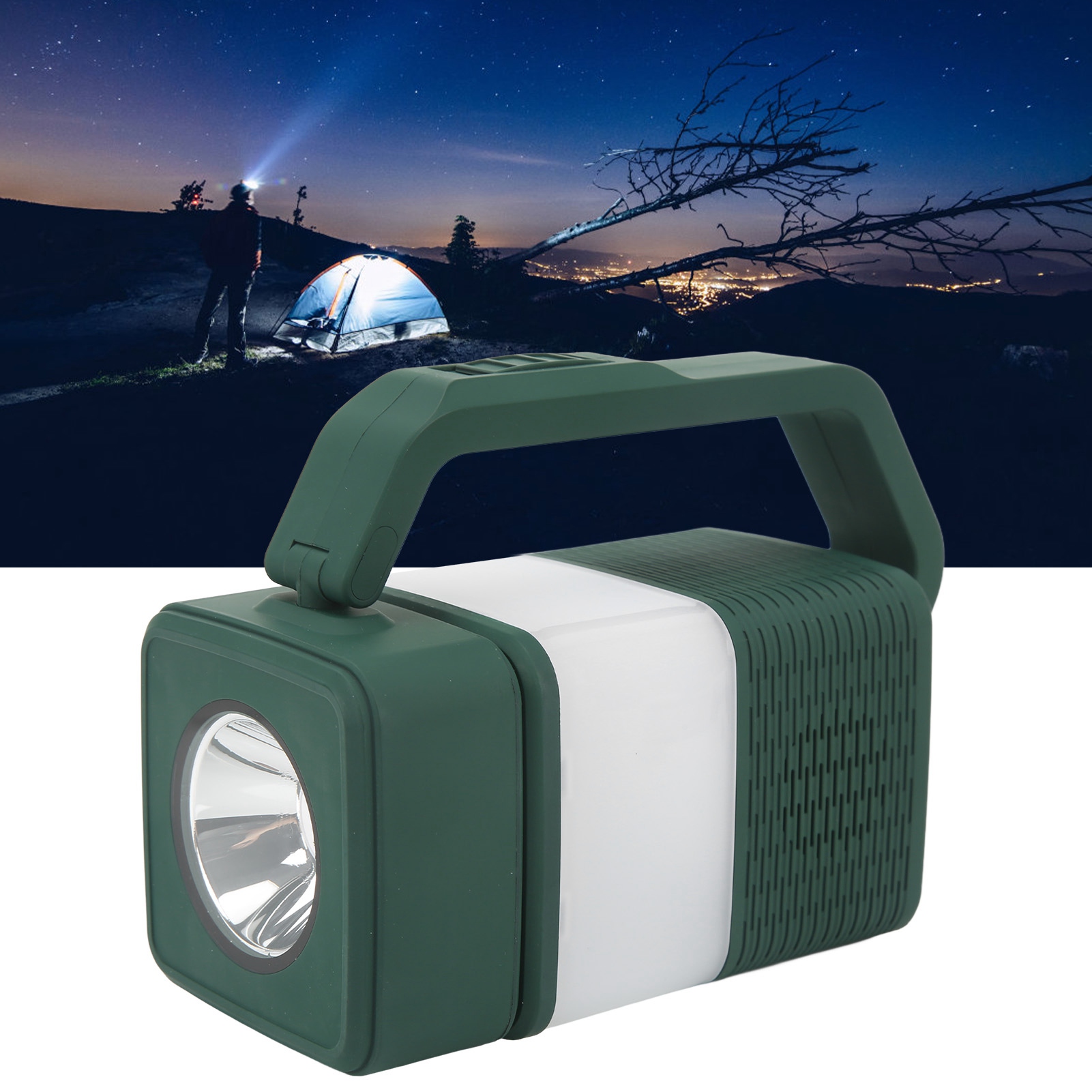 Bluetooth-lautsprecher, Led-außenlampe, Campinglampe, Zeltlampe, Grüne Usb-notlampe