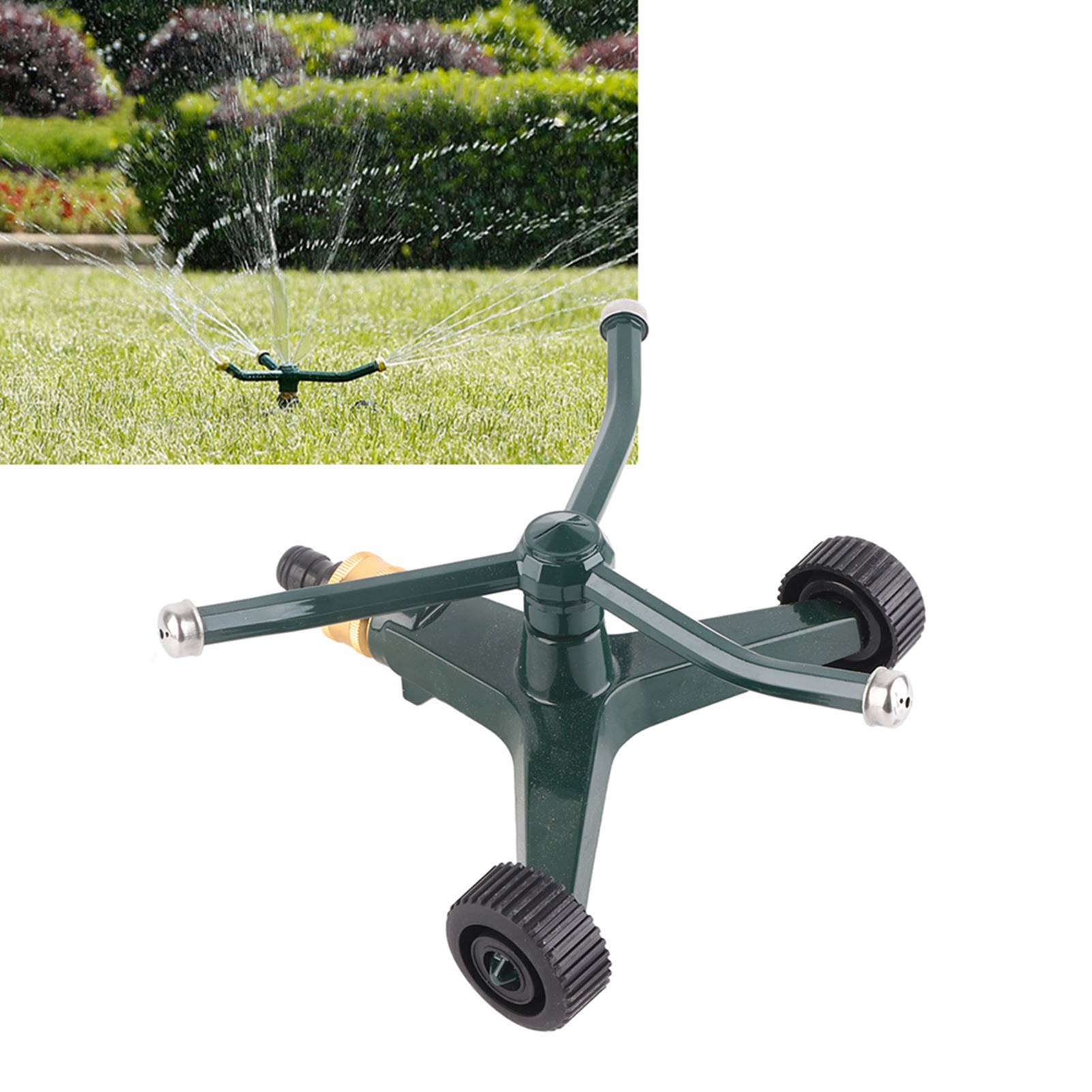 Dreiarmiger Rotationsregner Mit G3/4-schnellanschluss Zur Automatischen Bewässerung Von Blumen Und Rasenflächen, Tragbares Bewässerungsgerät