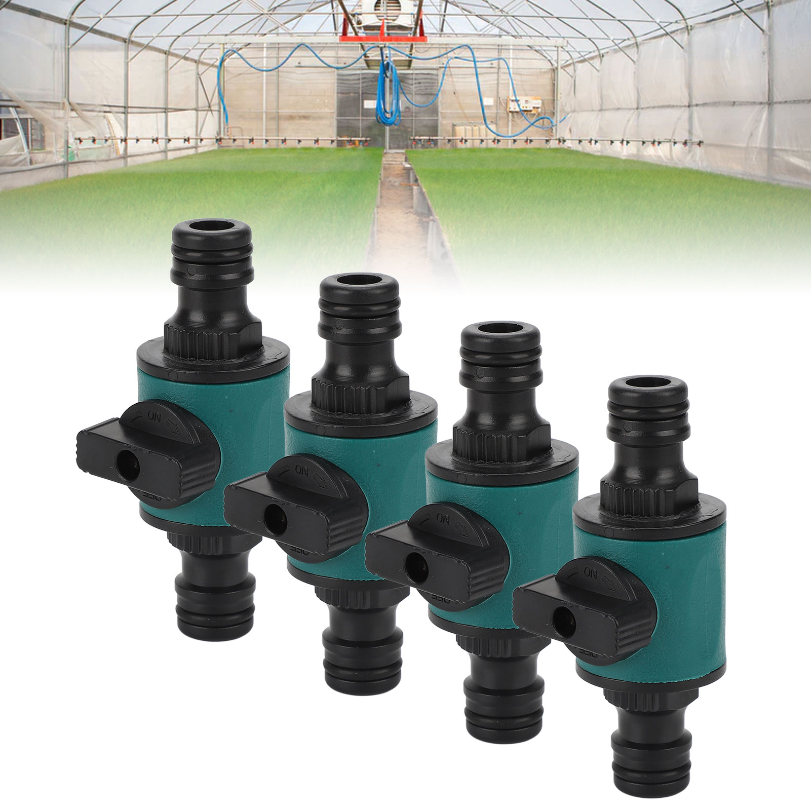 Set Mit 4 Doppelseitigen Armaturen Für Wasserhähne Mit Düse, Adaptern, Schnellkupplungen, Zubehör Für Wasserhähne, Kugelventil Für Bewässerungsschläuche.