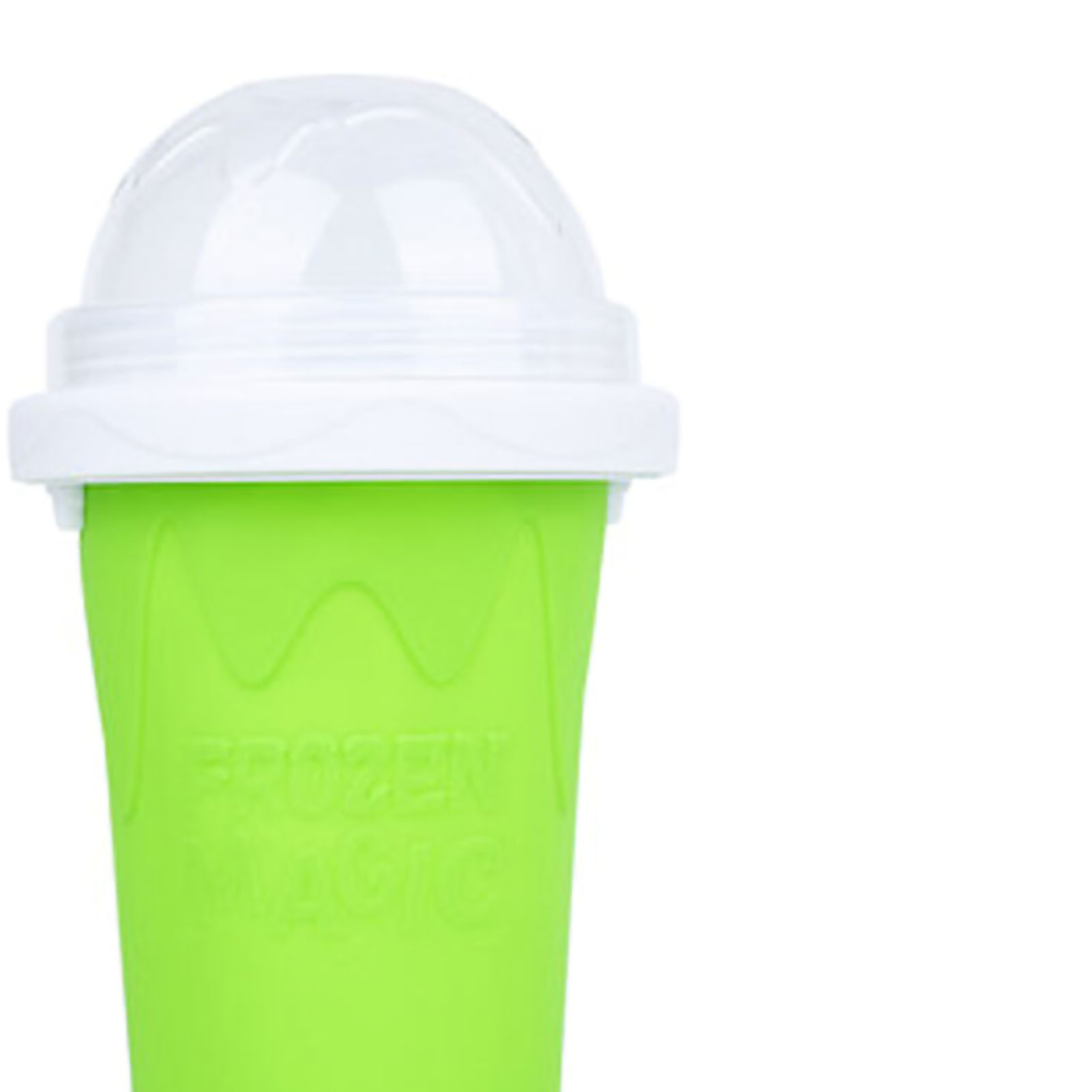 Durstlöschender Silikon-smoothiebecher Für Den Sommer, Mit Eiswürfelfach, Praktische Und Erfrischende Größe, Grün, 400 Ml