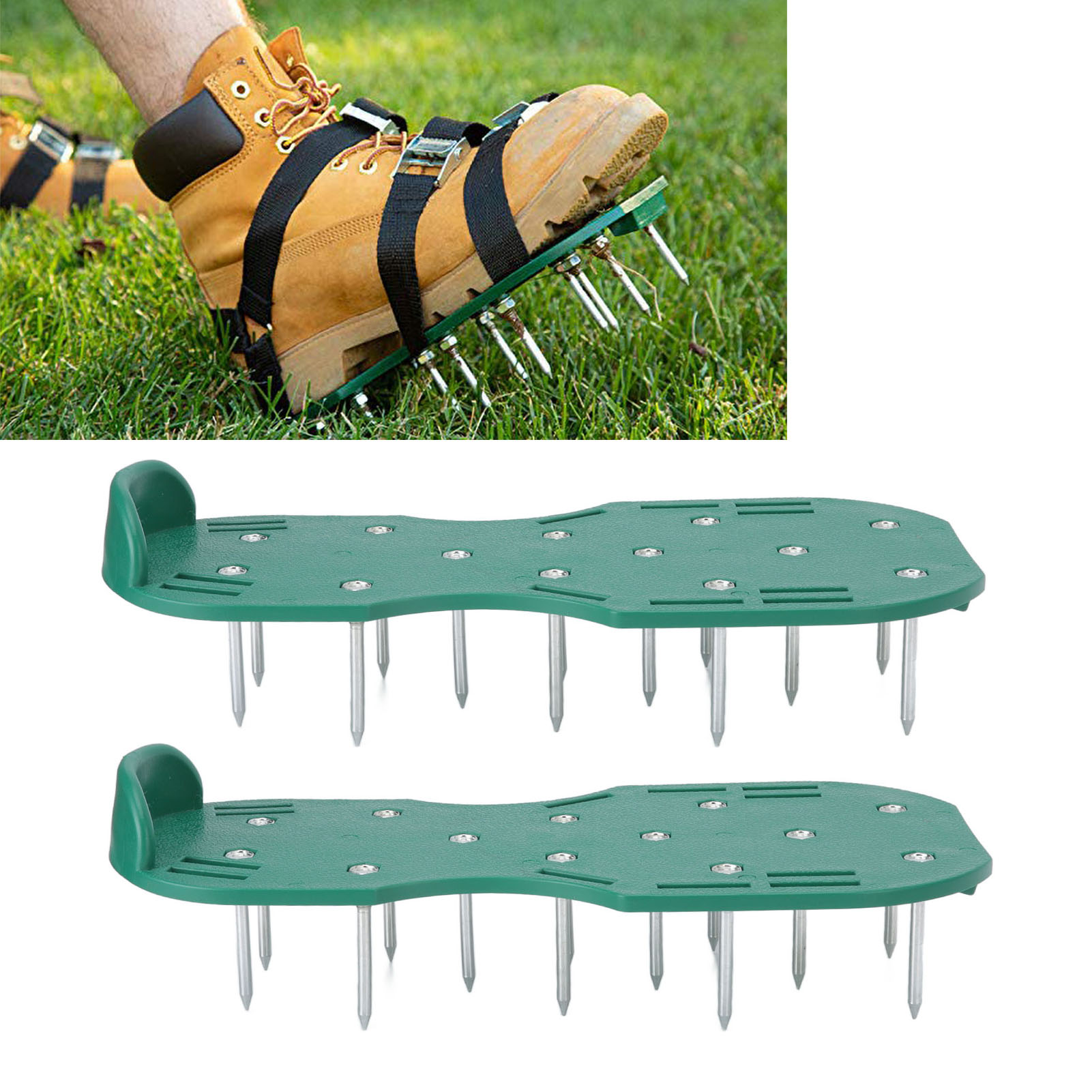 Dreieckige Rasenspitzen, Rasenbelüftungsspitzen Für Den Gartenbau, Gartengeräte, Bodenlockerungsschuhe, Bodenlockerungsschuhe, Grün